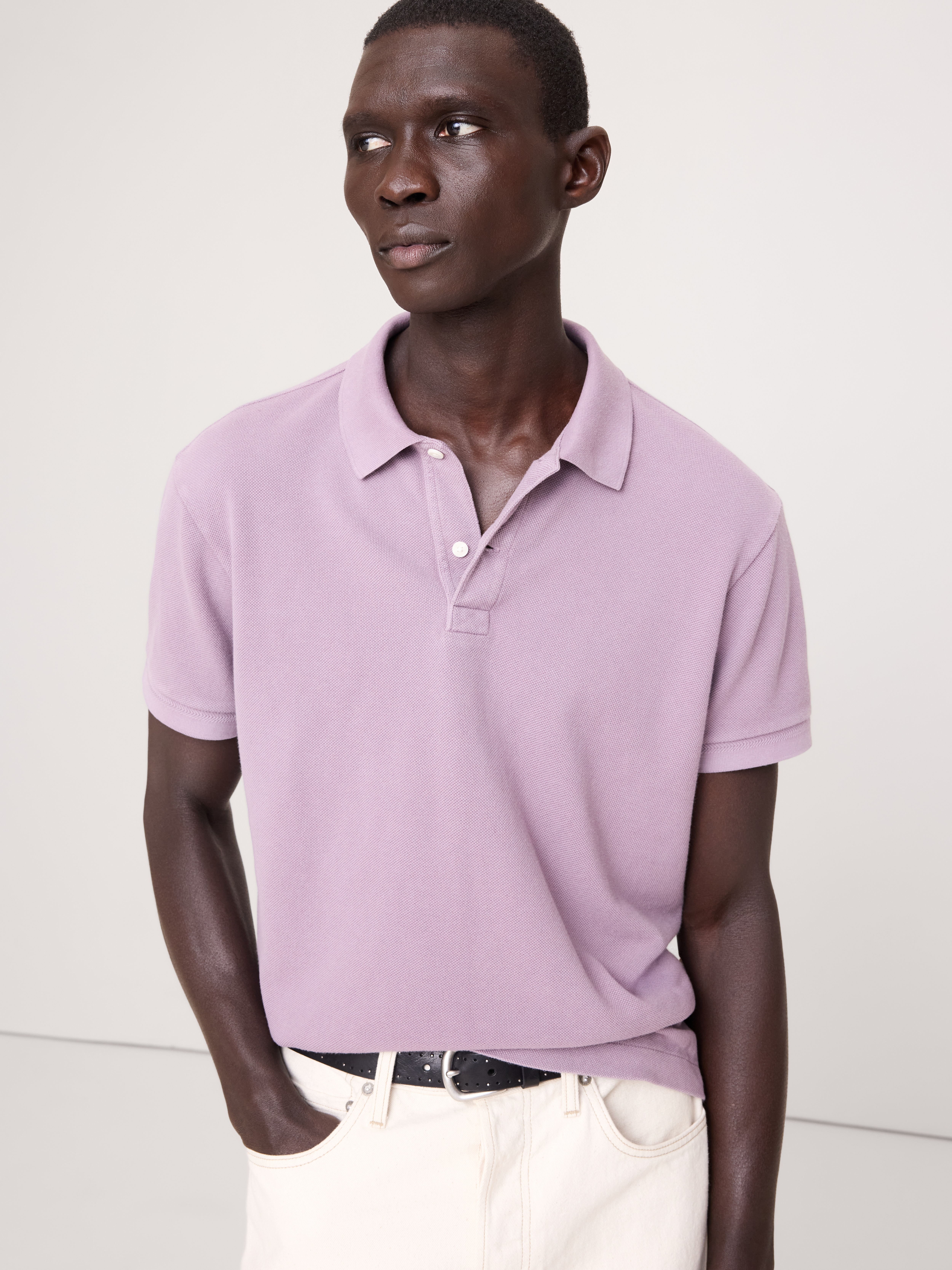Sueded Cotton Pique Polo