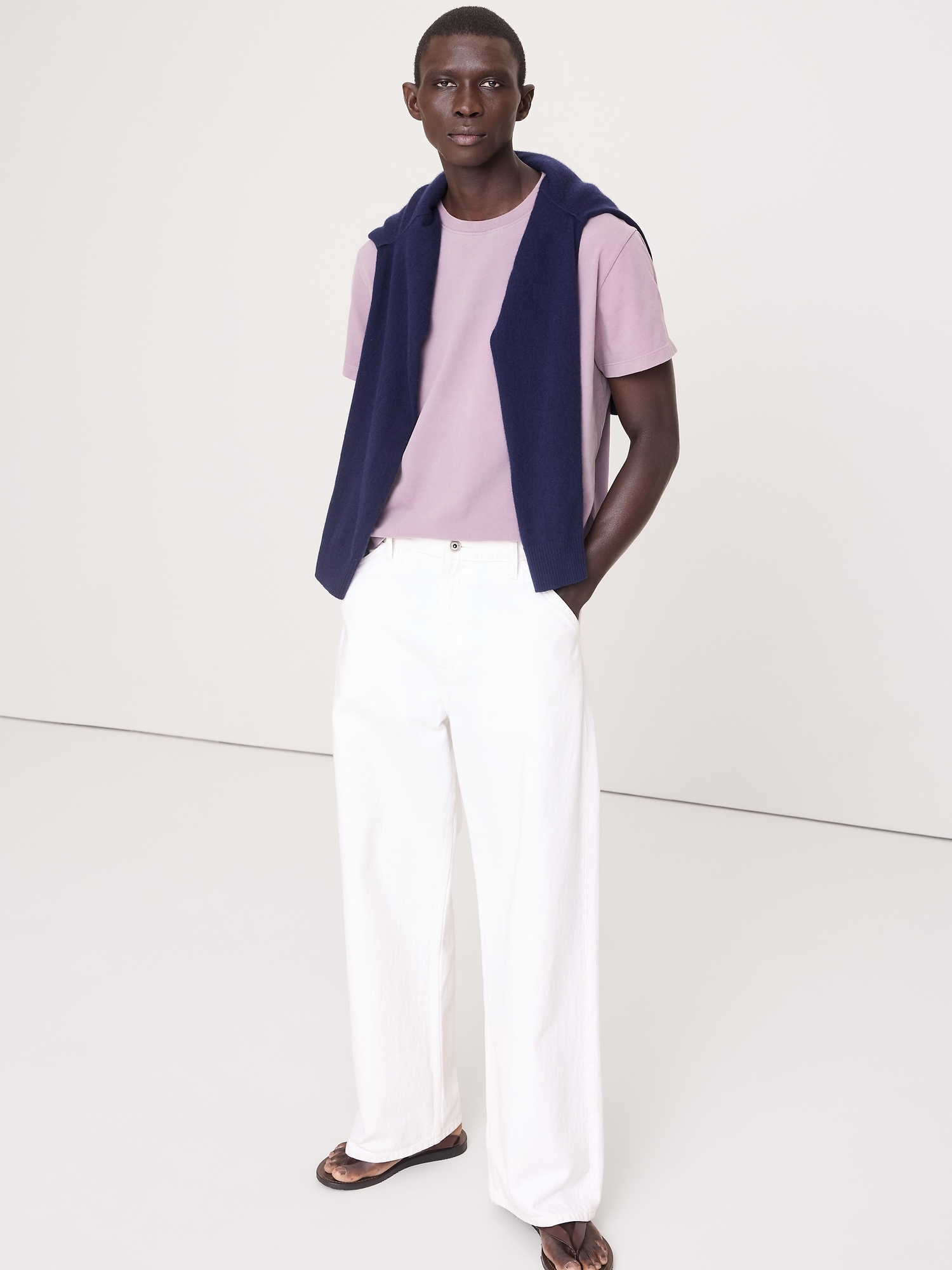 Image number 8 showing, Sueded Cotton Crew-Neck T-Shirt