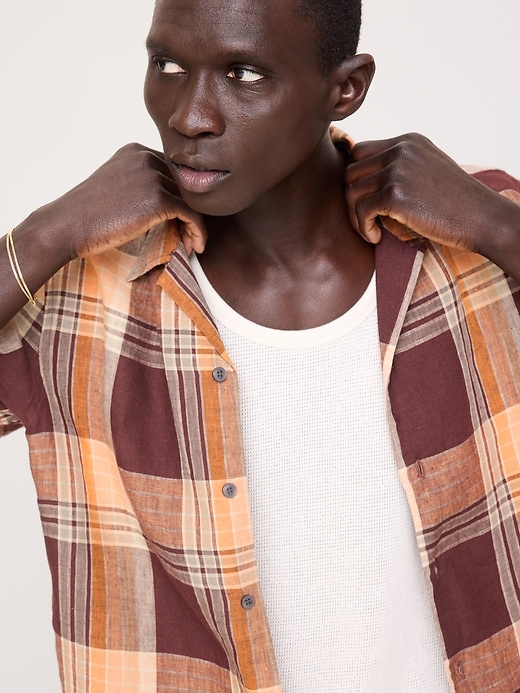 Standard-Fit Linen Resort Shirt | Banana Republic