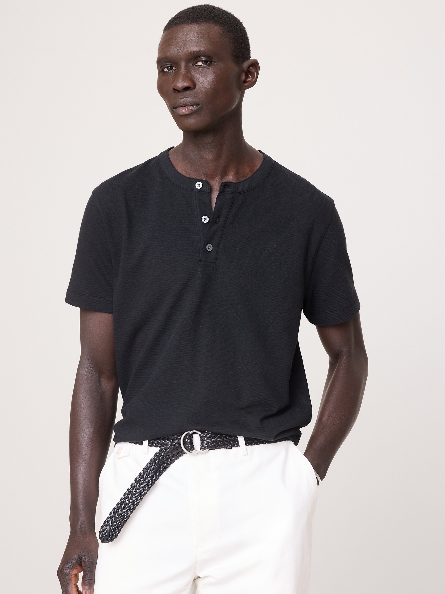 Image number 1 showing, Mesh Henley T-Shirt