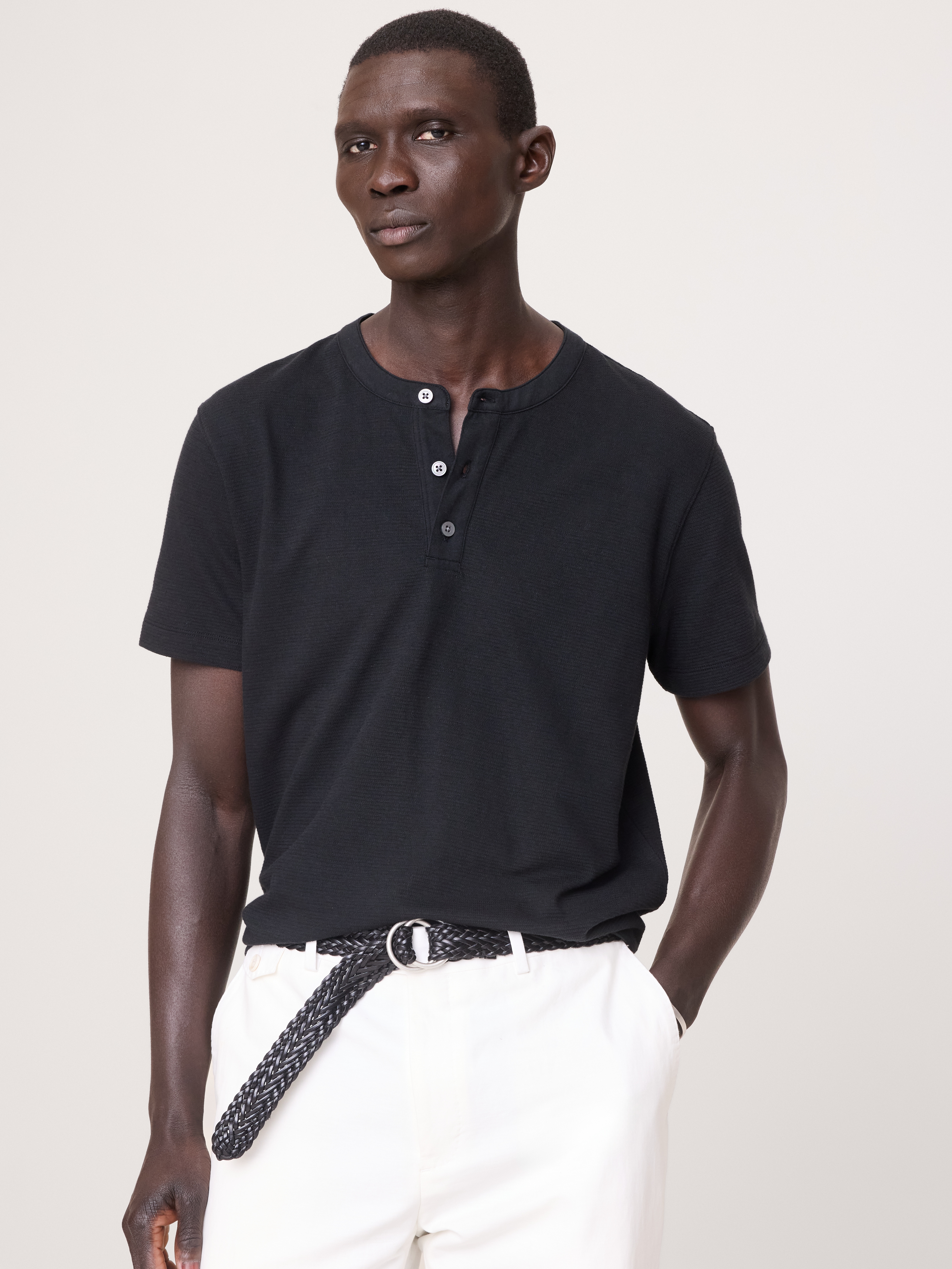 Mesh Henley T-Shirt