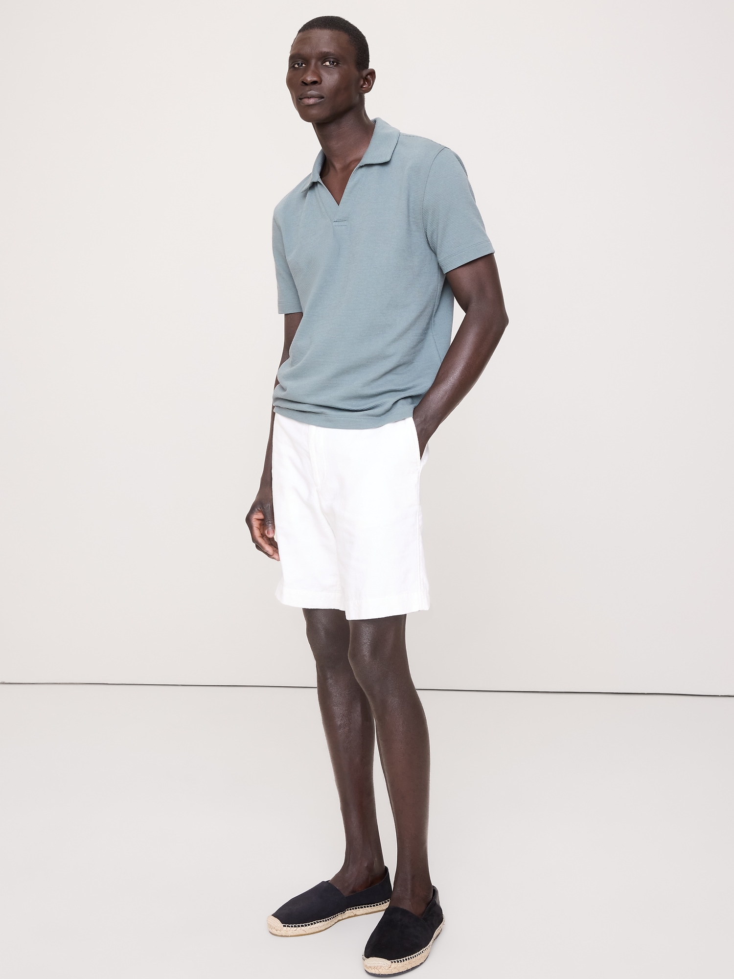 Image number 1 showing, Mesh Johnny-Collar Polo