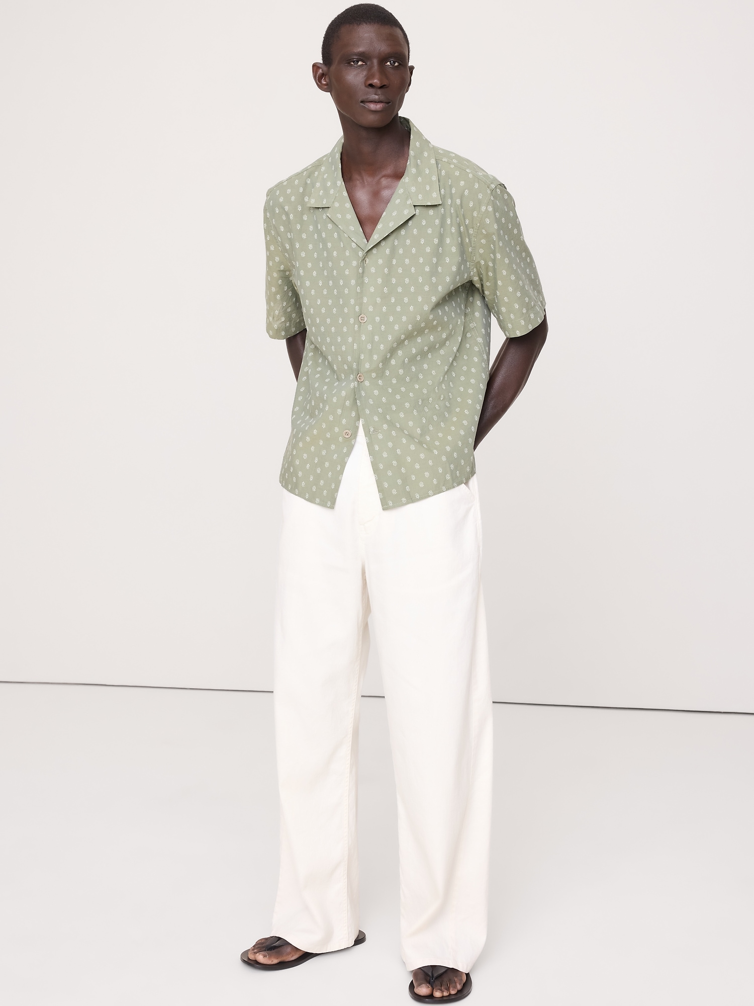 Image number 1 showing, Relaxed-Fit Summerweight Cotton Resort Shirt