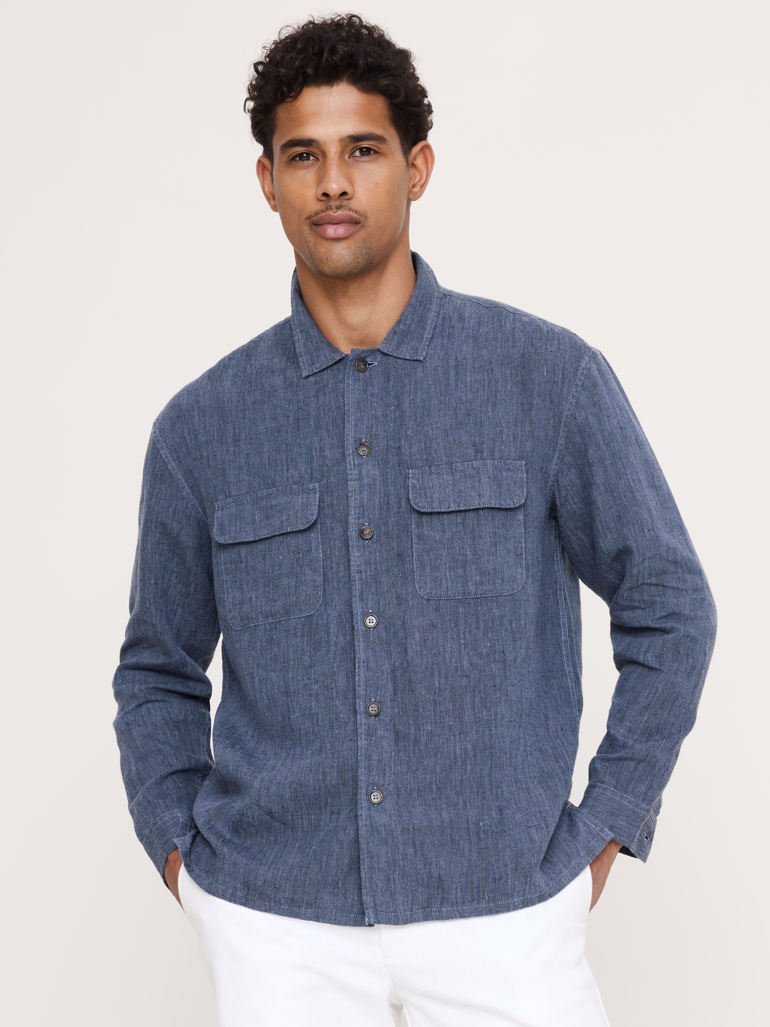 Relaxed-Fit Linen Resort Shirt