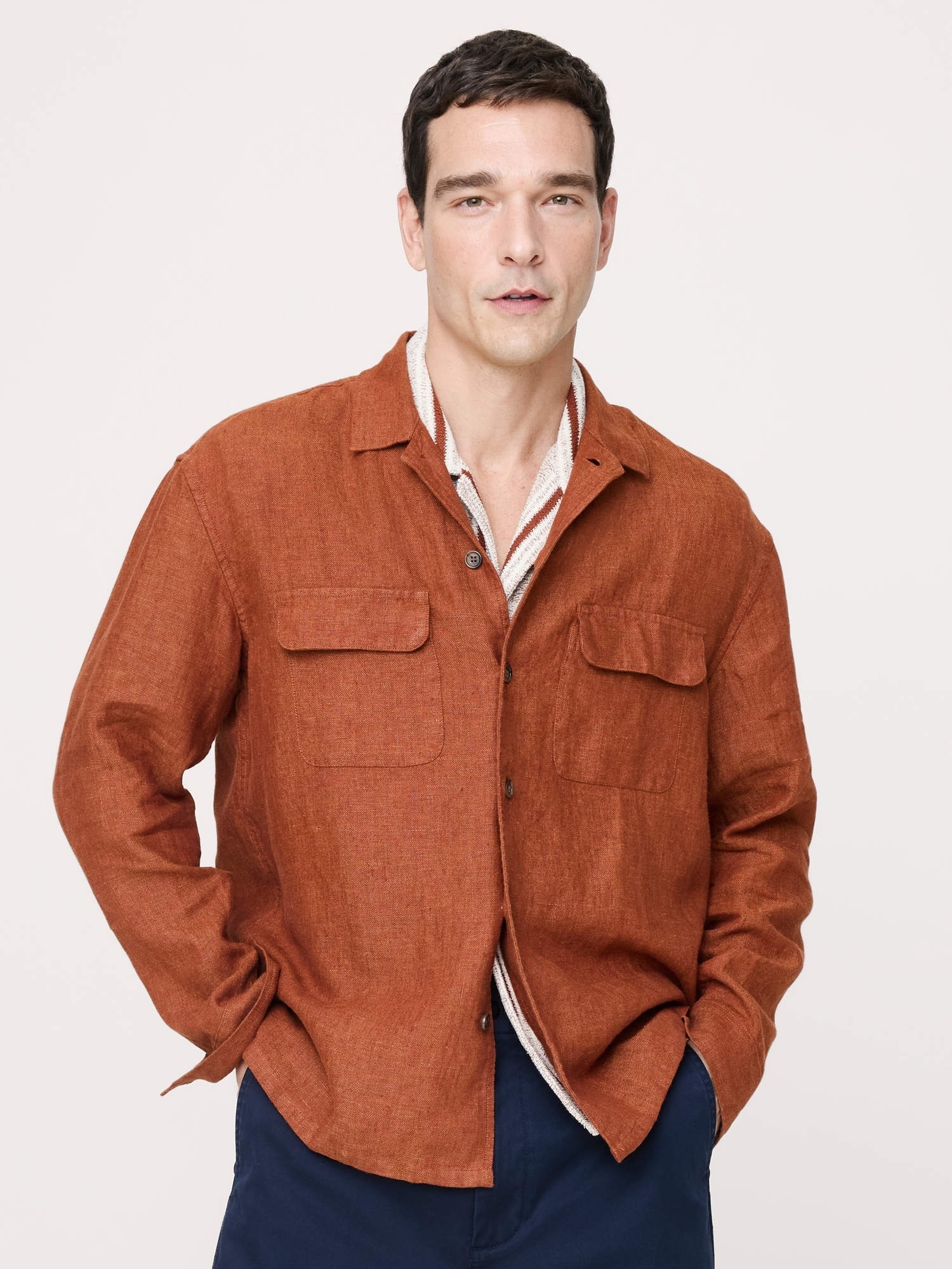 Image number 1 showing, Relaxed-Fit Linen Resort Shirt