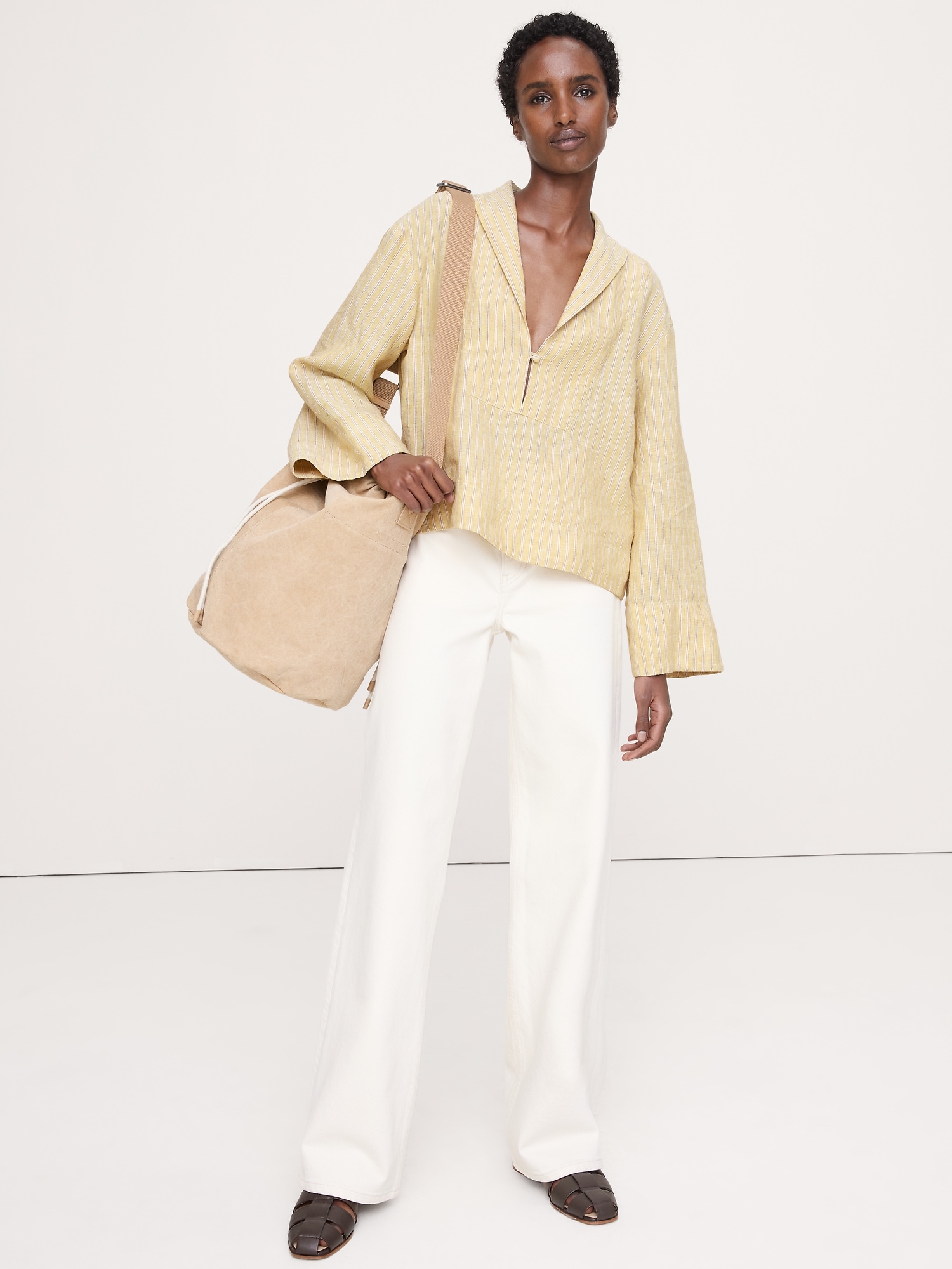 Image number 1 showing, Linen Popover Top