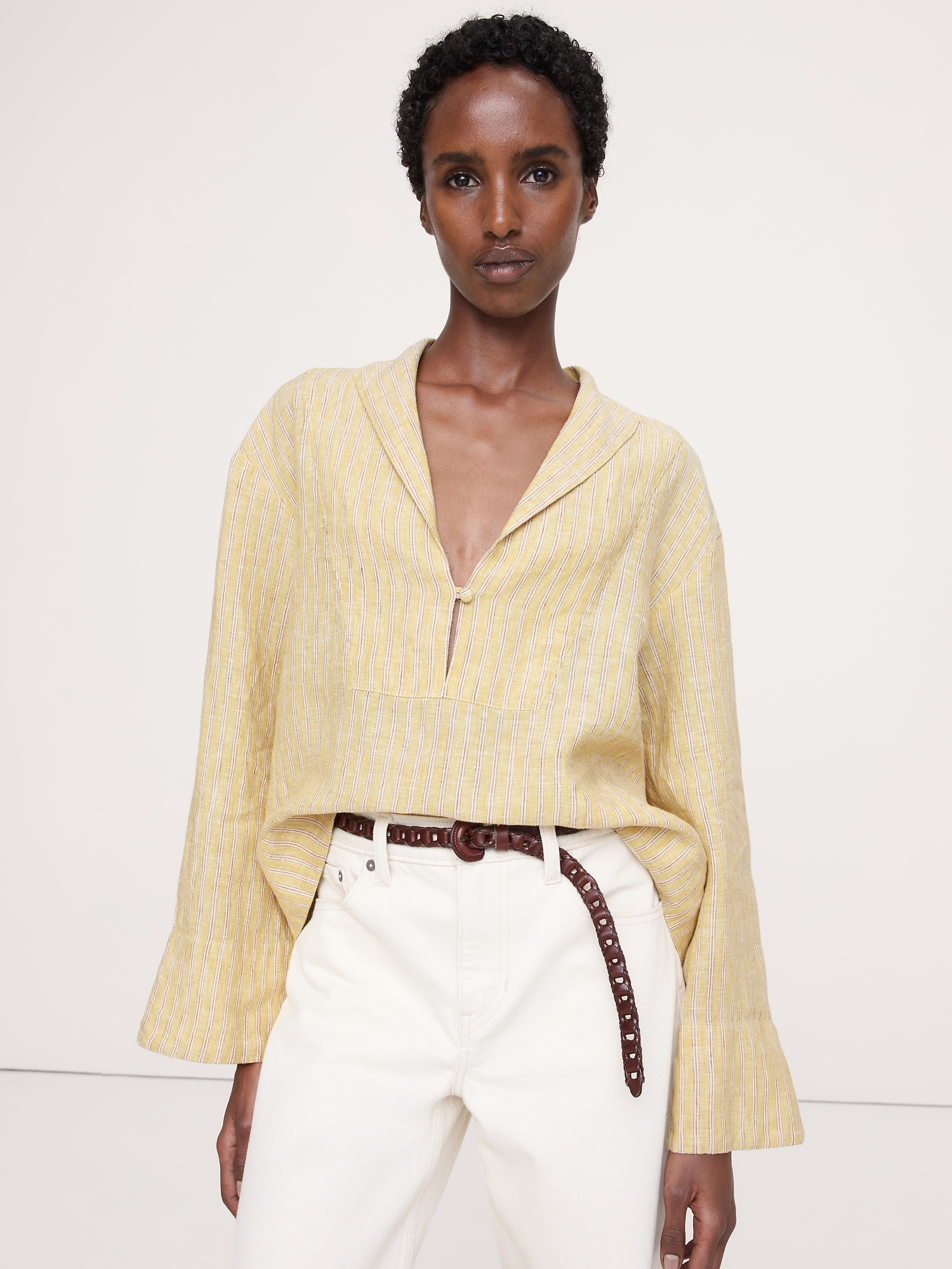 Image number 7 showing, Linen Popover Top