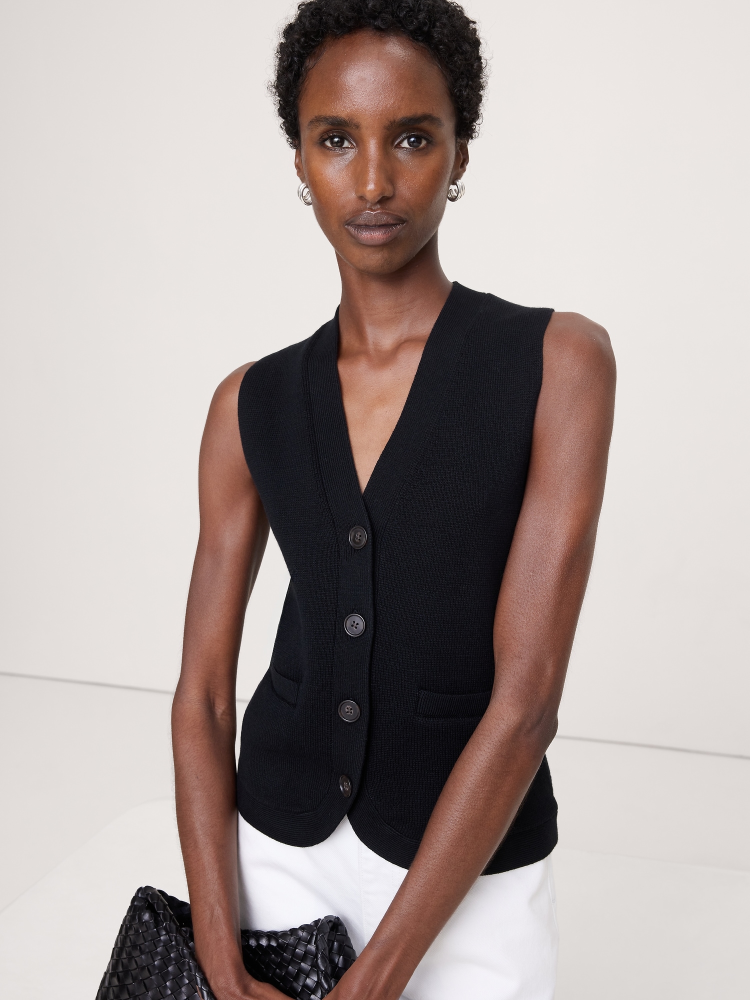 Image number 4 showing, Larkspur Cotton-Silk Sweater Vest