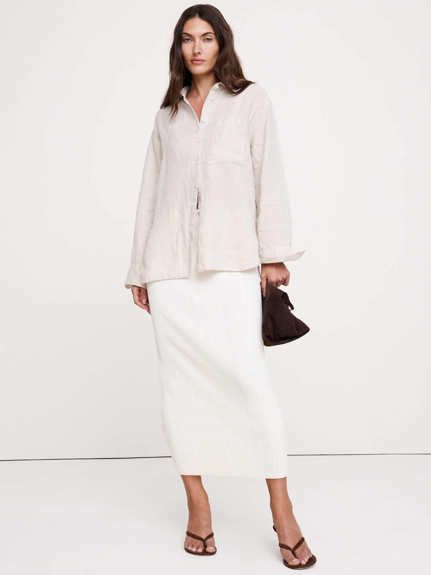 Crinkle Knit Maxi Skirt