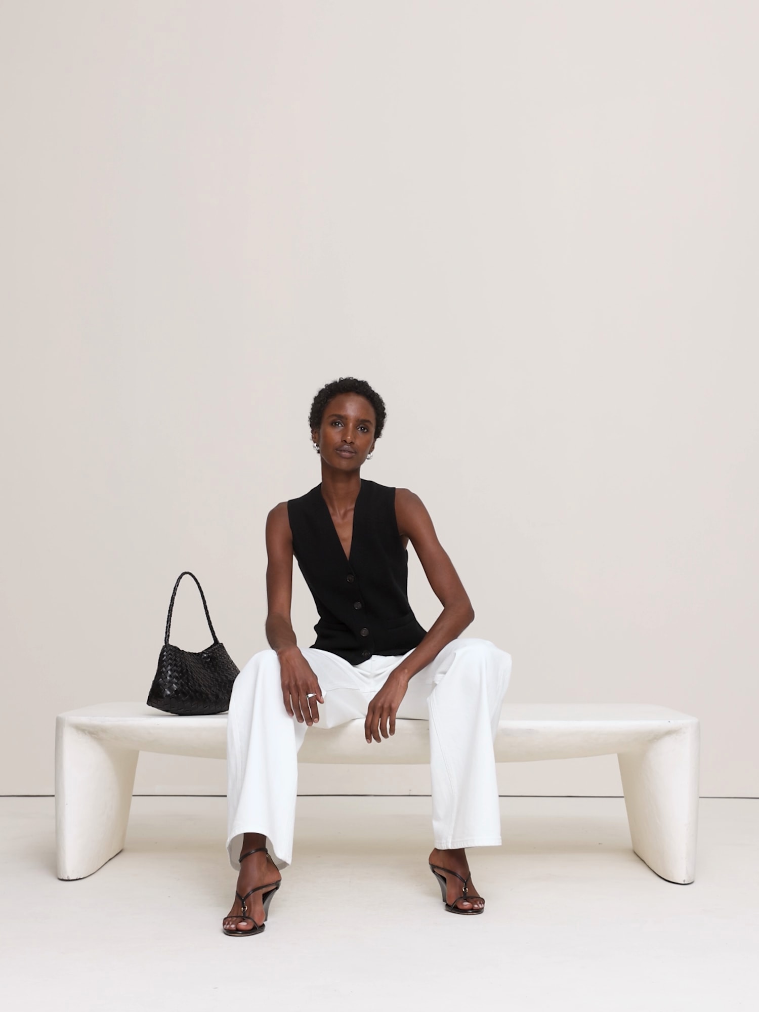 Larkspur Cotton-Silk Sweater Vest | Banana Republic