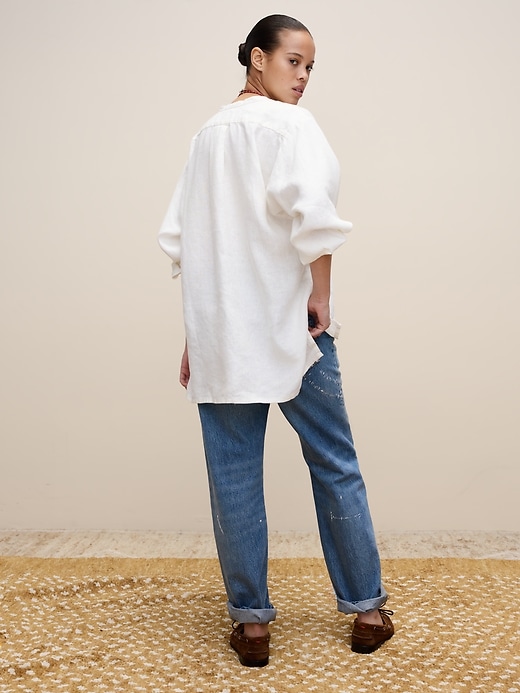 Archive Reissue Popover Shirt in Linen | Banana Republic