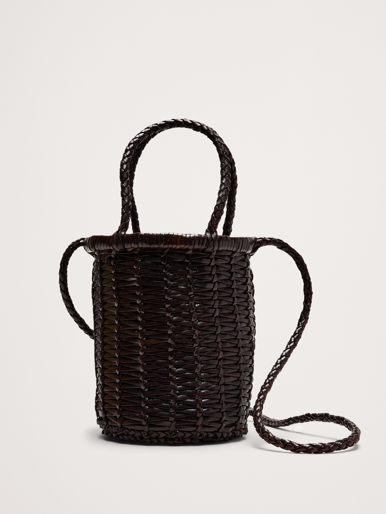 Женская сумка Dragon Diffusion Lina Mini Bucket, цвет: Тёмный коричневый — фото 4