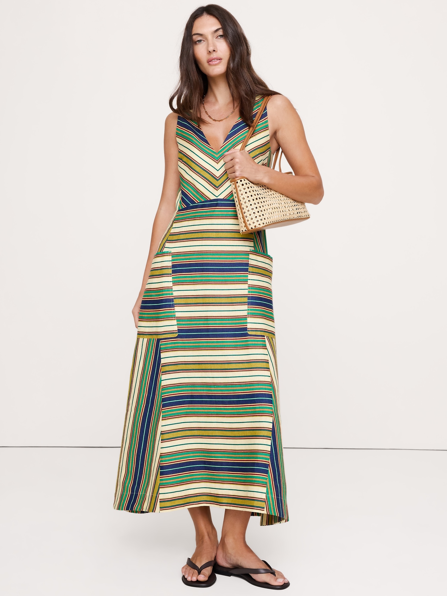 Linen Pocket Maxi Dress