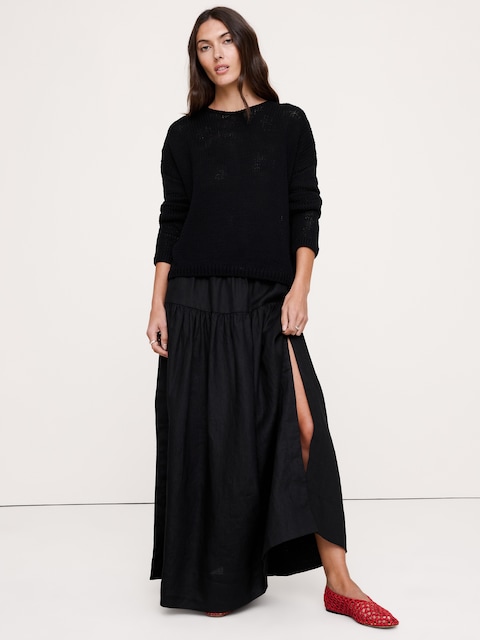 Coastal Cotton Crew-Neck Sweater