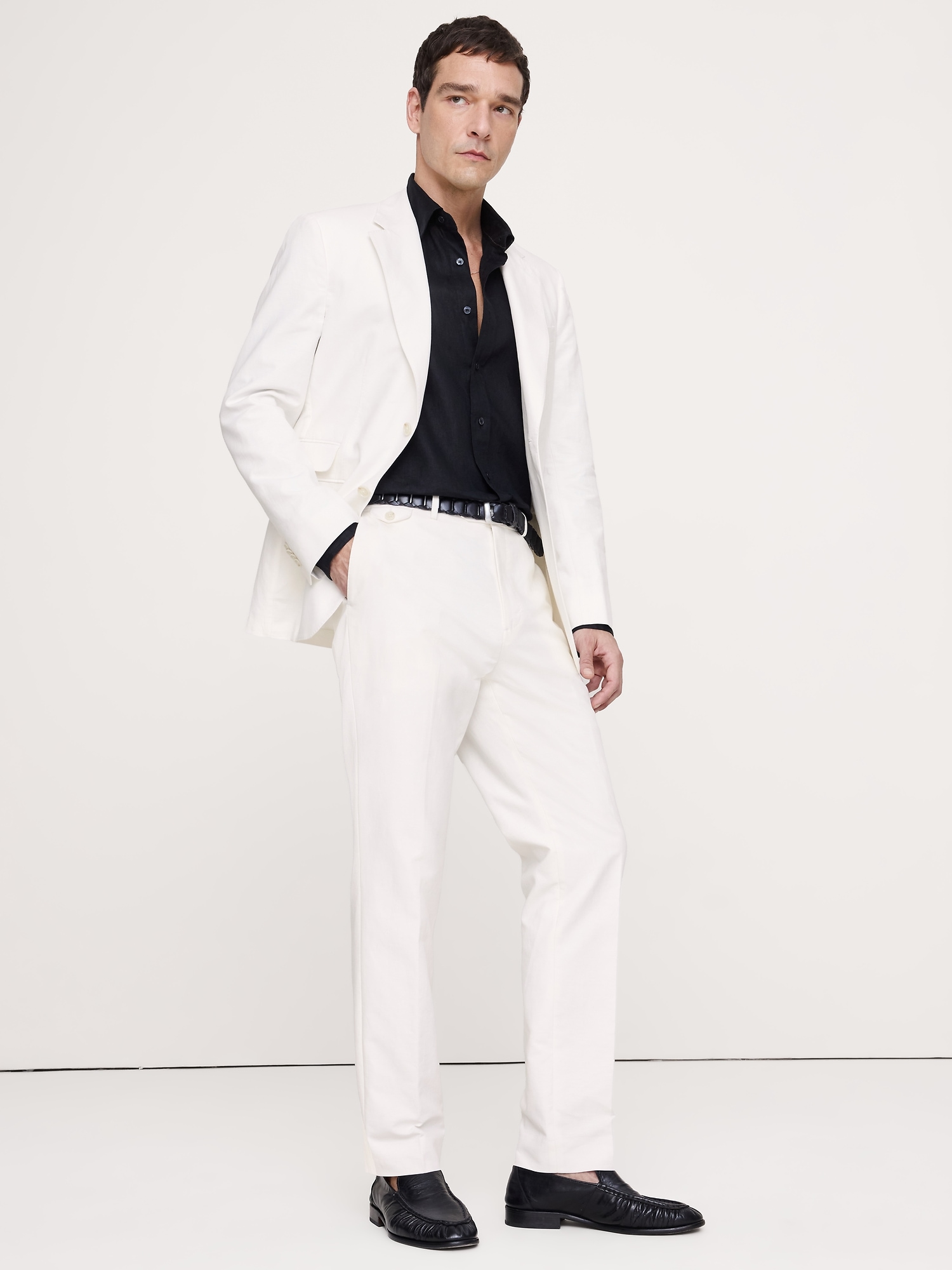 Image number 1 showing, Italian Cotton-Linen Suit Pant
