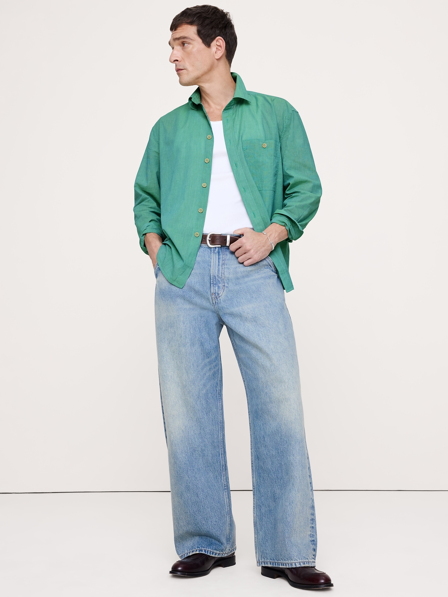 Image number 1 showing, Relaxed-Fit Summerweight Cotton Shirt