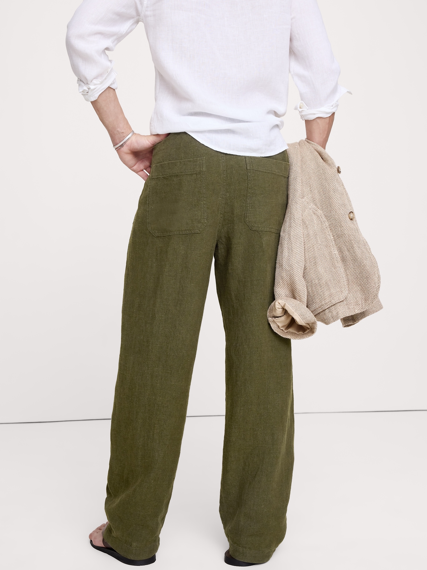 Image number 3 showing, Relaxed Linen Utility Beach Pant