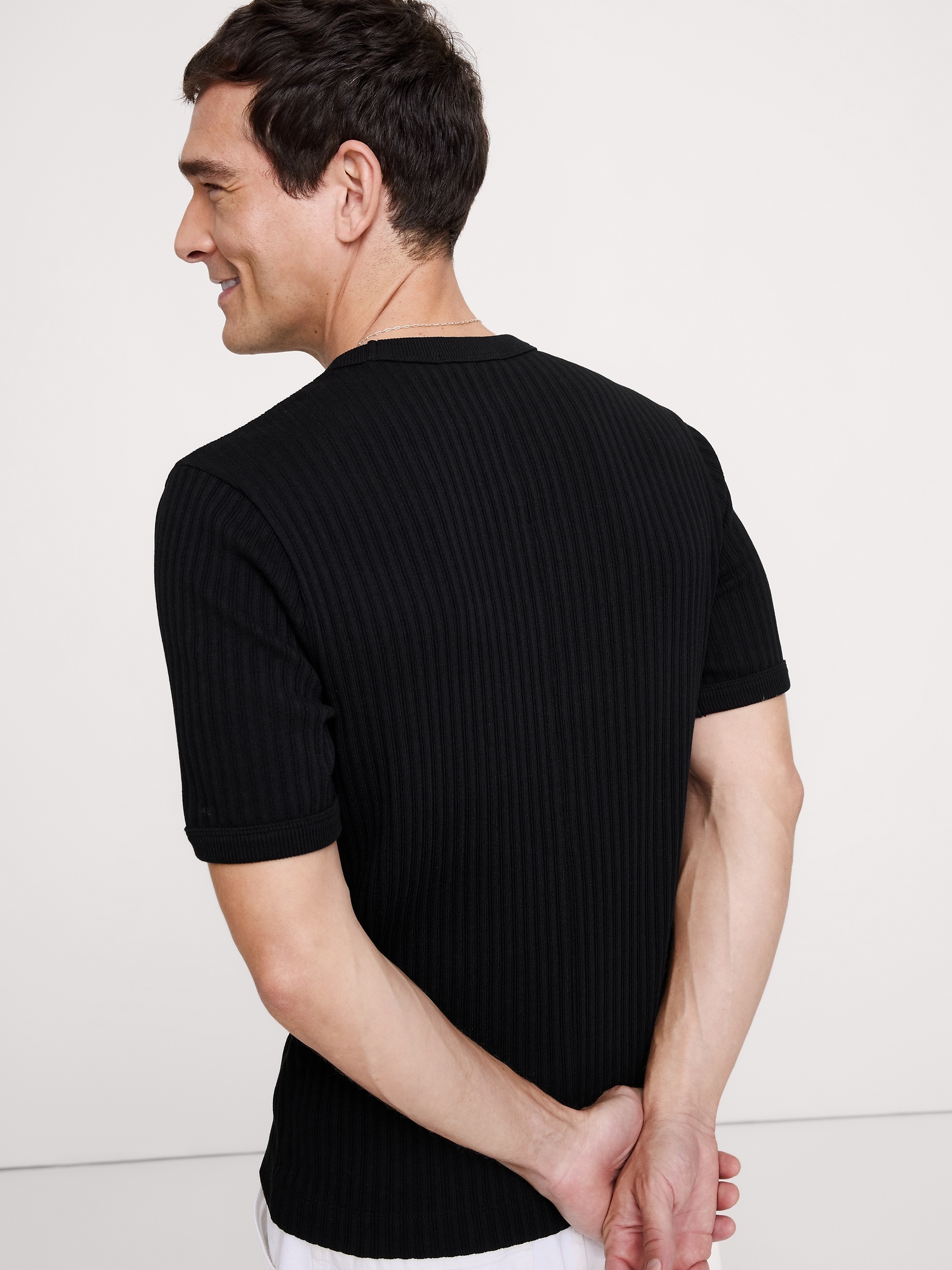 Image number 2 showing, Ribbed Stretch-Cotton Crew-Neck T-Shirt