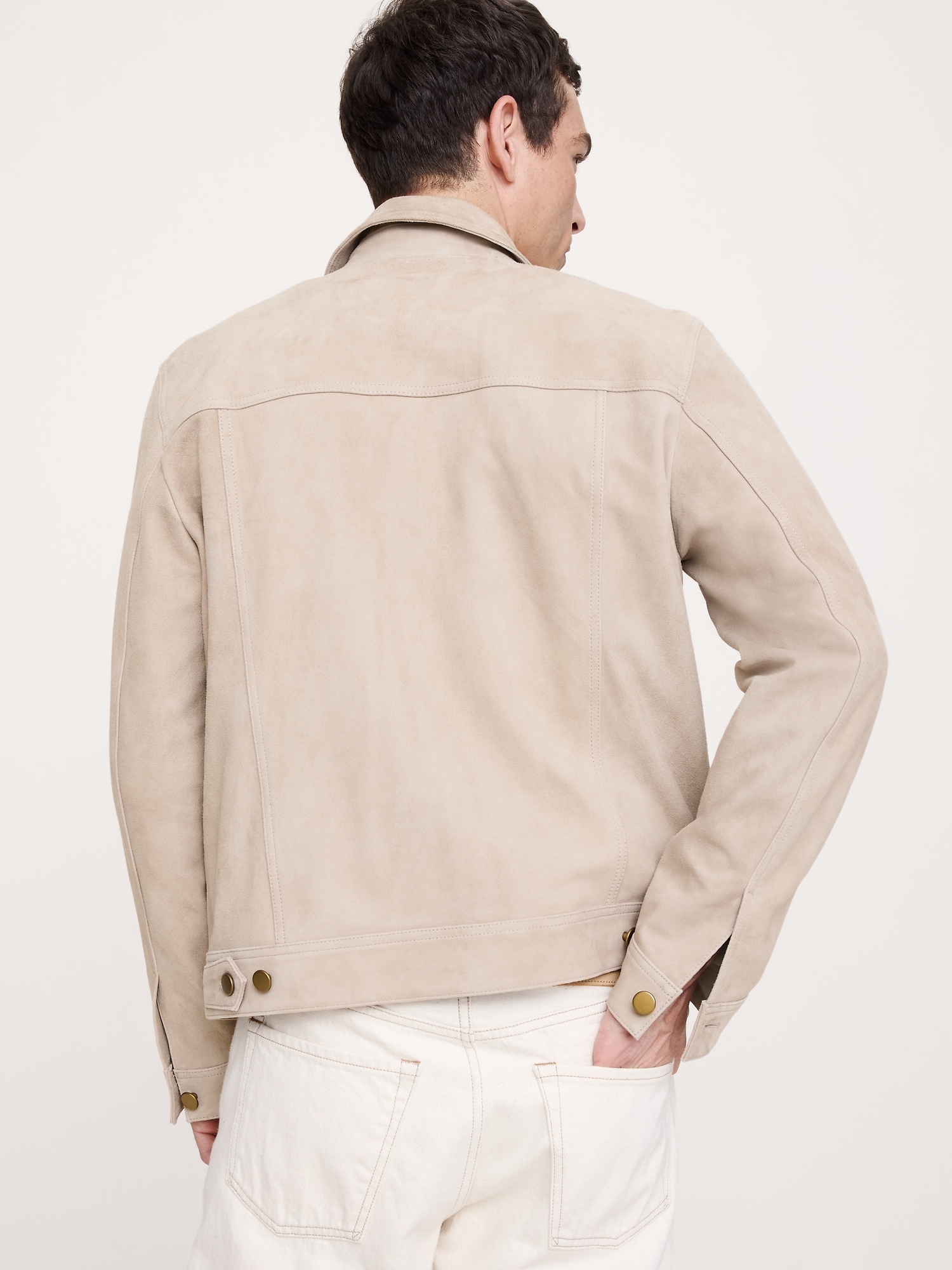 Image number 3 showing, Suede Trucker Jacket