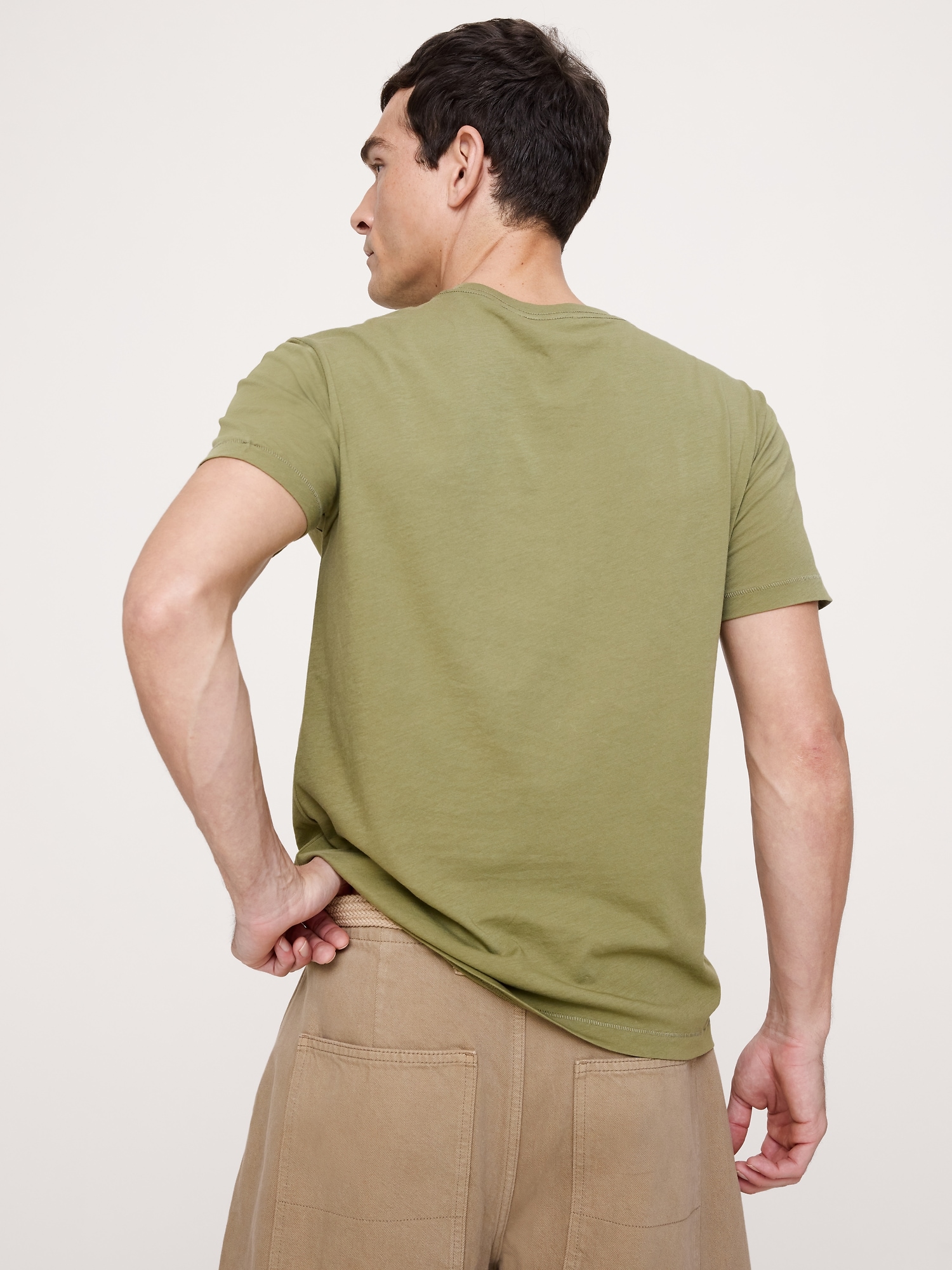 Image number 8 showing, Lightweight Cotton Crew-Neck T-Shirt