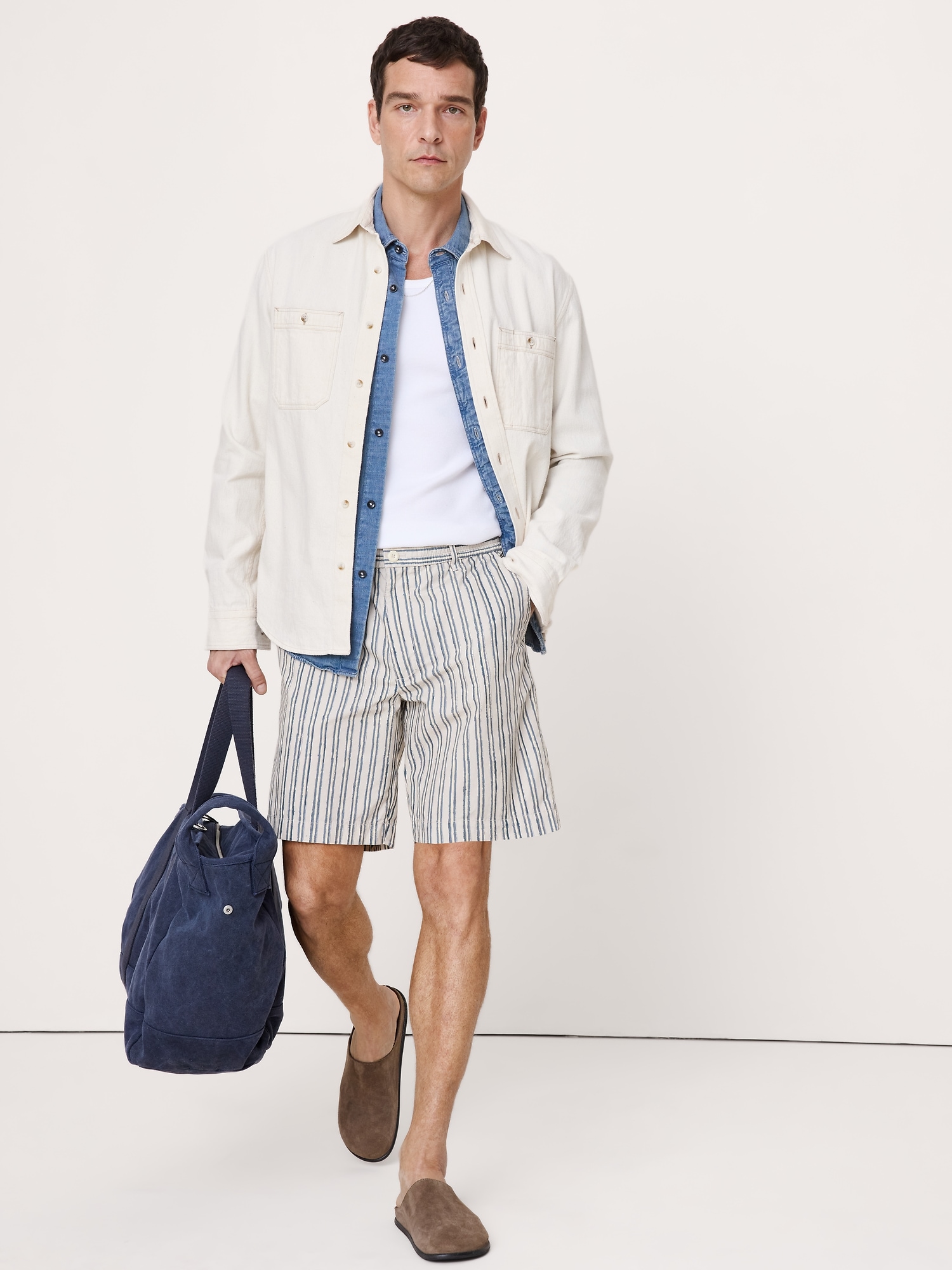 Image number 1 showing, 9" Lightweight Cotton Pull-On Short