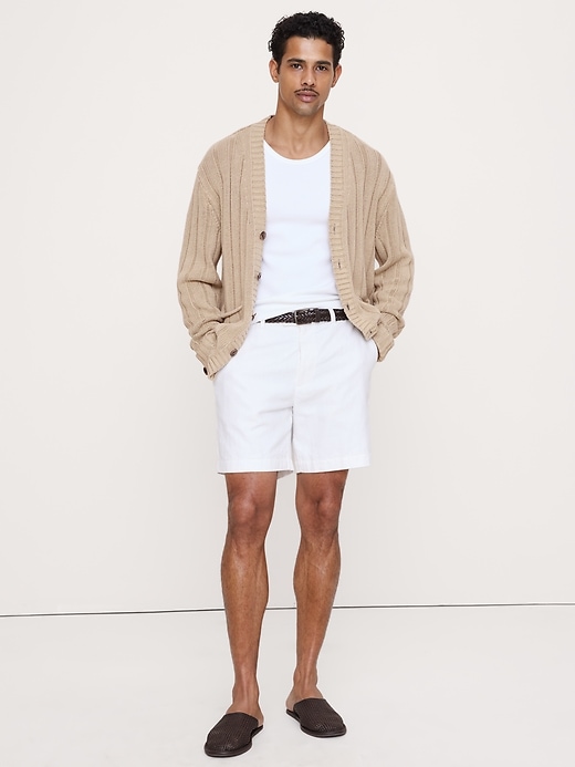 Banana Republic — Linen-Cotton Ribbed Cardigan
