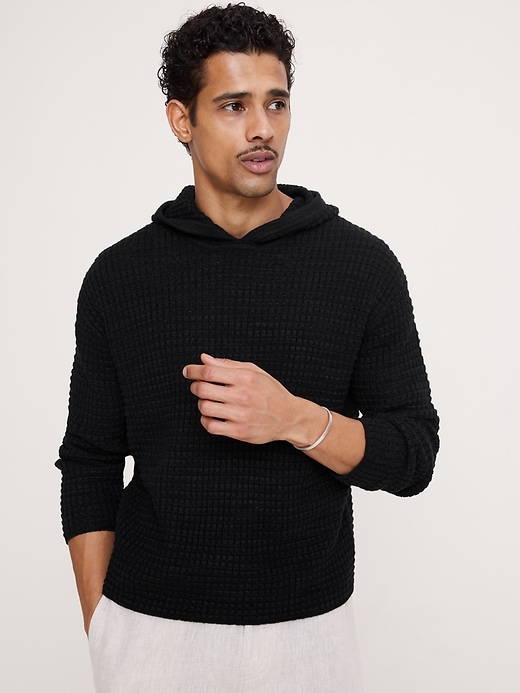 Banana Republic — Linen-Cotton Sweater Hoodie