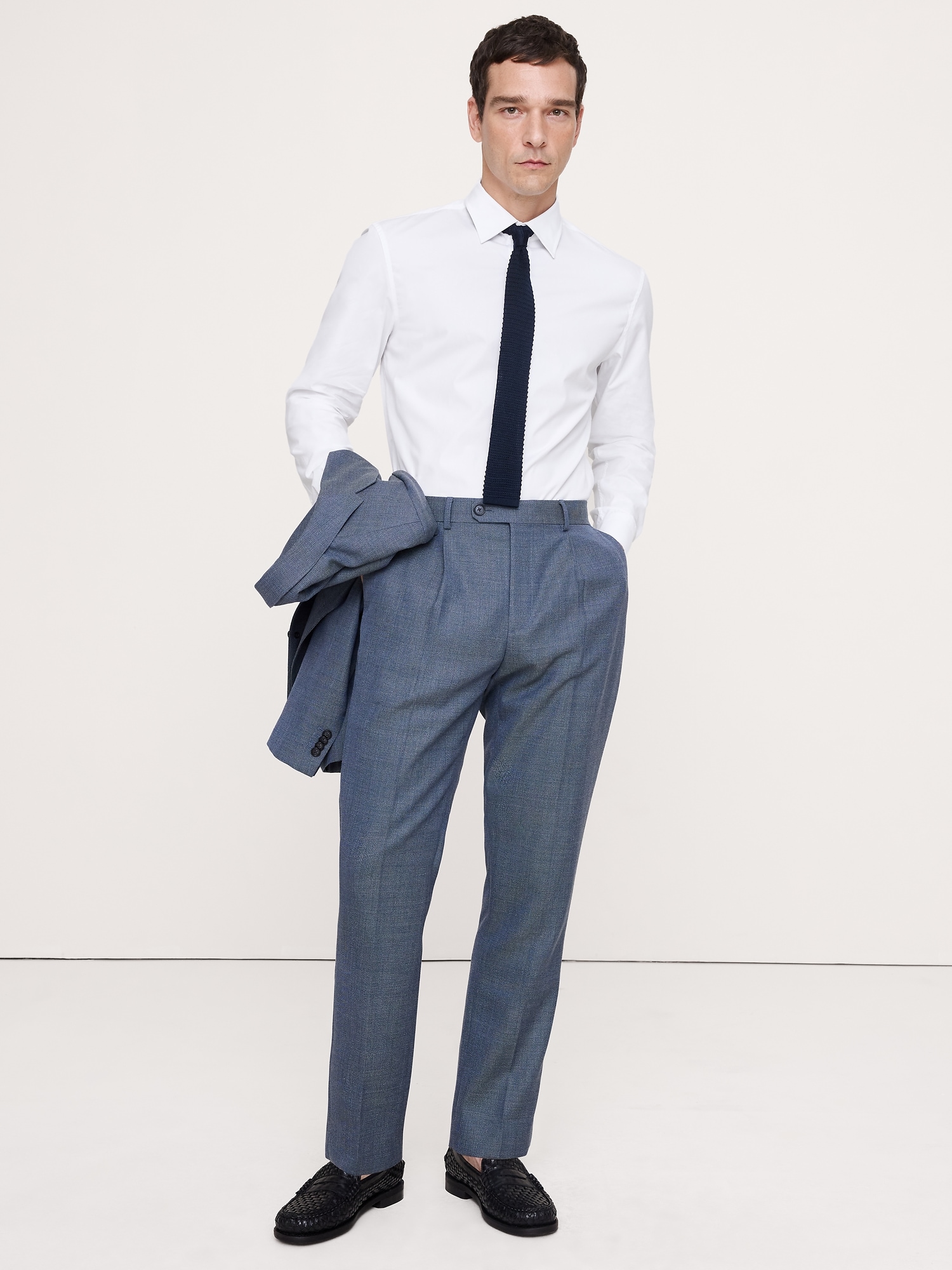 Image number 4 showing, Tailored Slim-Fit Premium Cotton Poplin Dress Shirt