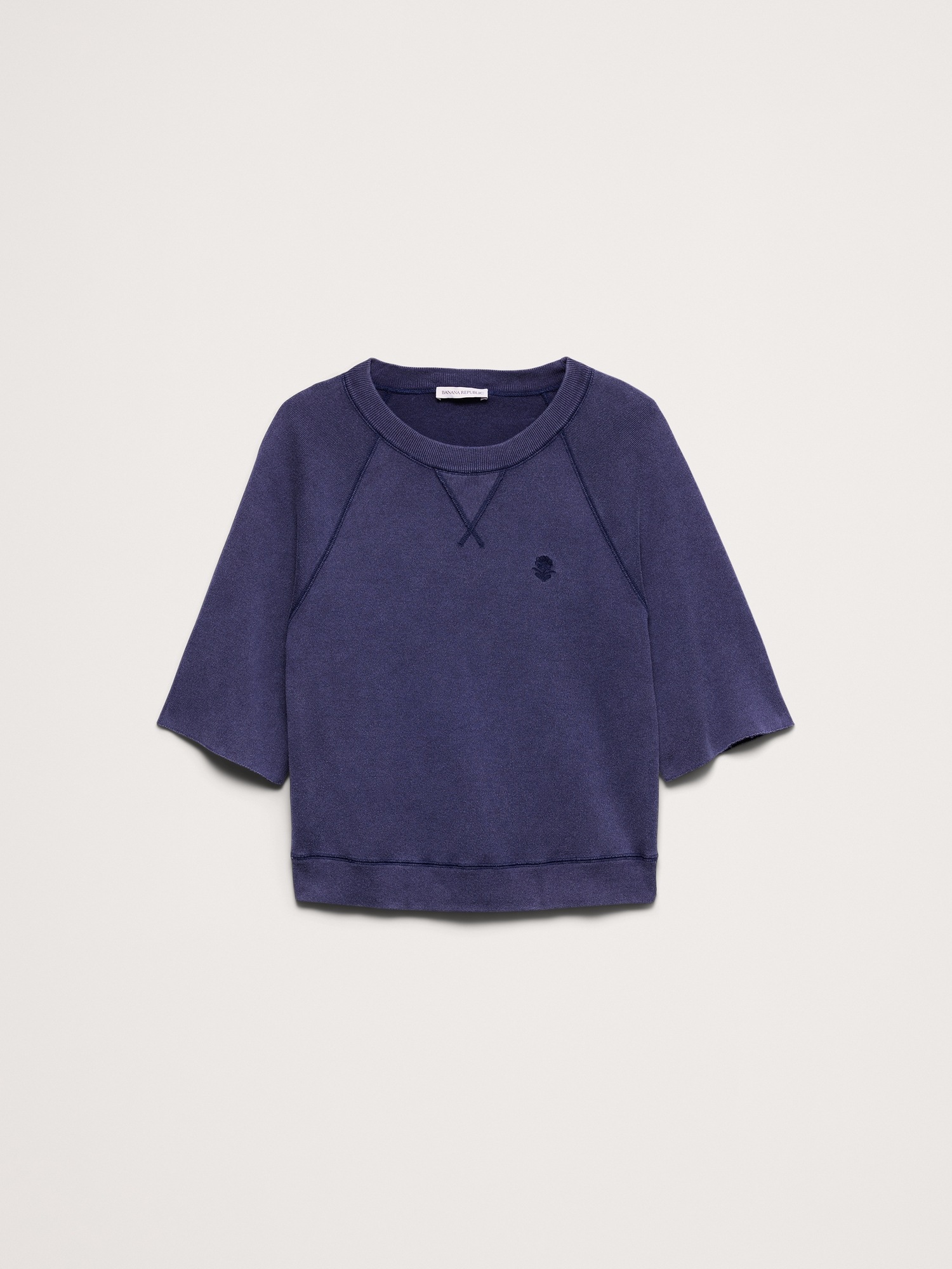 Женская толстовка Banana Republic Garment Dye Sweatshirt Tee, цвет: Синий — фото 4