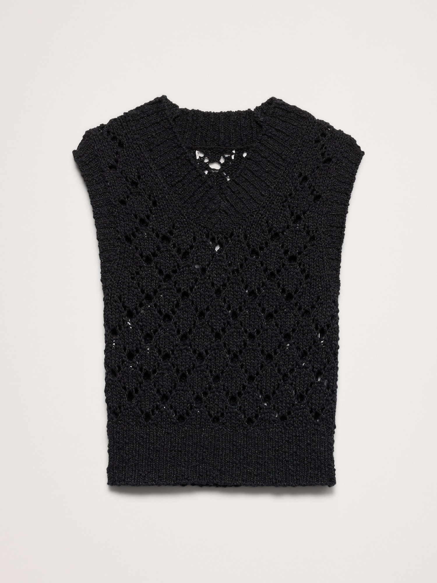 Image number 4 showing, Crochet Cropped Sweater Vest