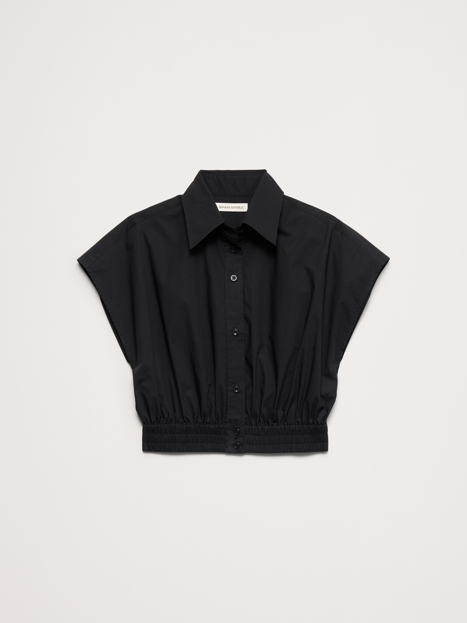 Image number 4 showing, Cotton Poplin Super-Cropped Shirt