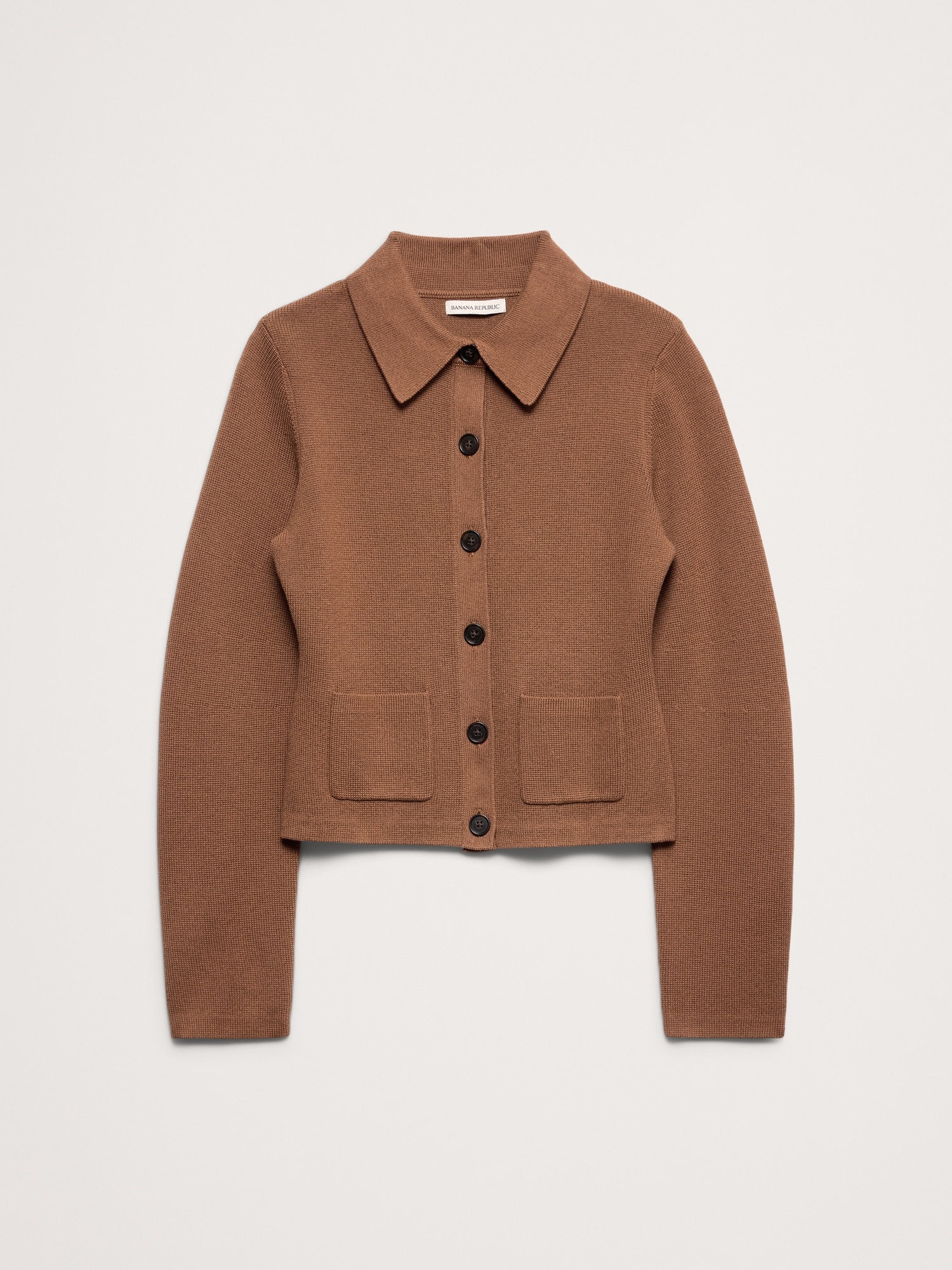 Image number 3 showing, Larkspur Cotton-Silk Polo Cardigan