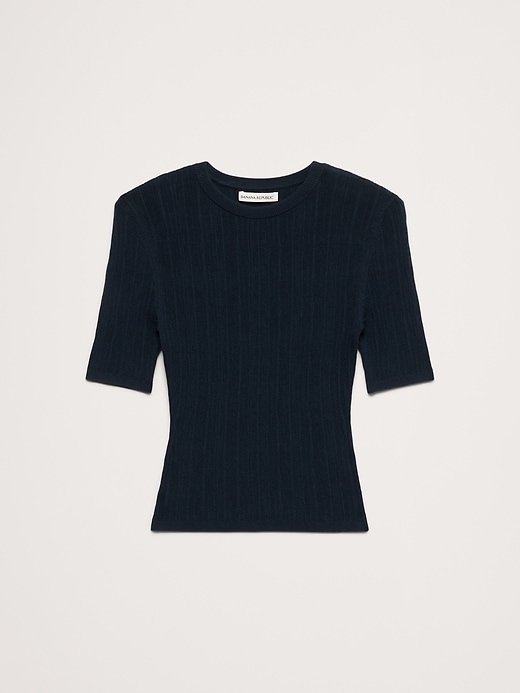 Crinkle Knit Top | Banana Republic