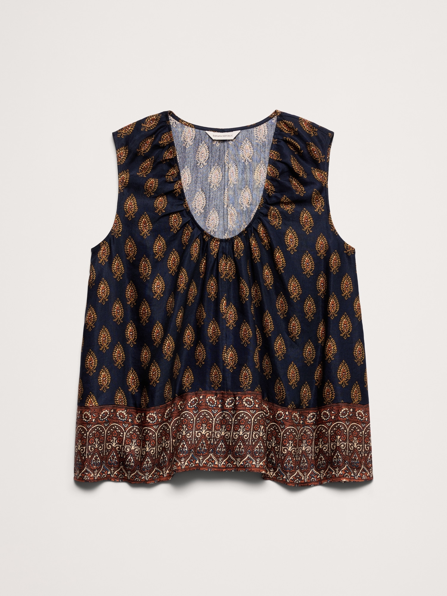 Image number 5 showing, Viscose-Linen Scoop-Neck Tank