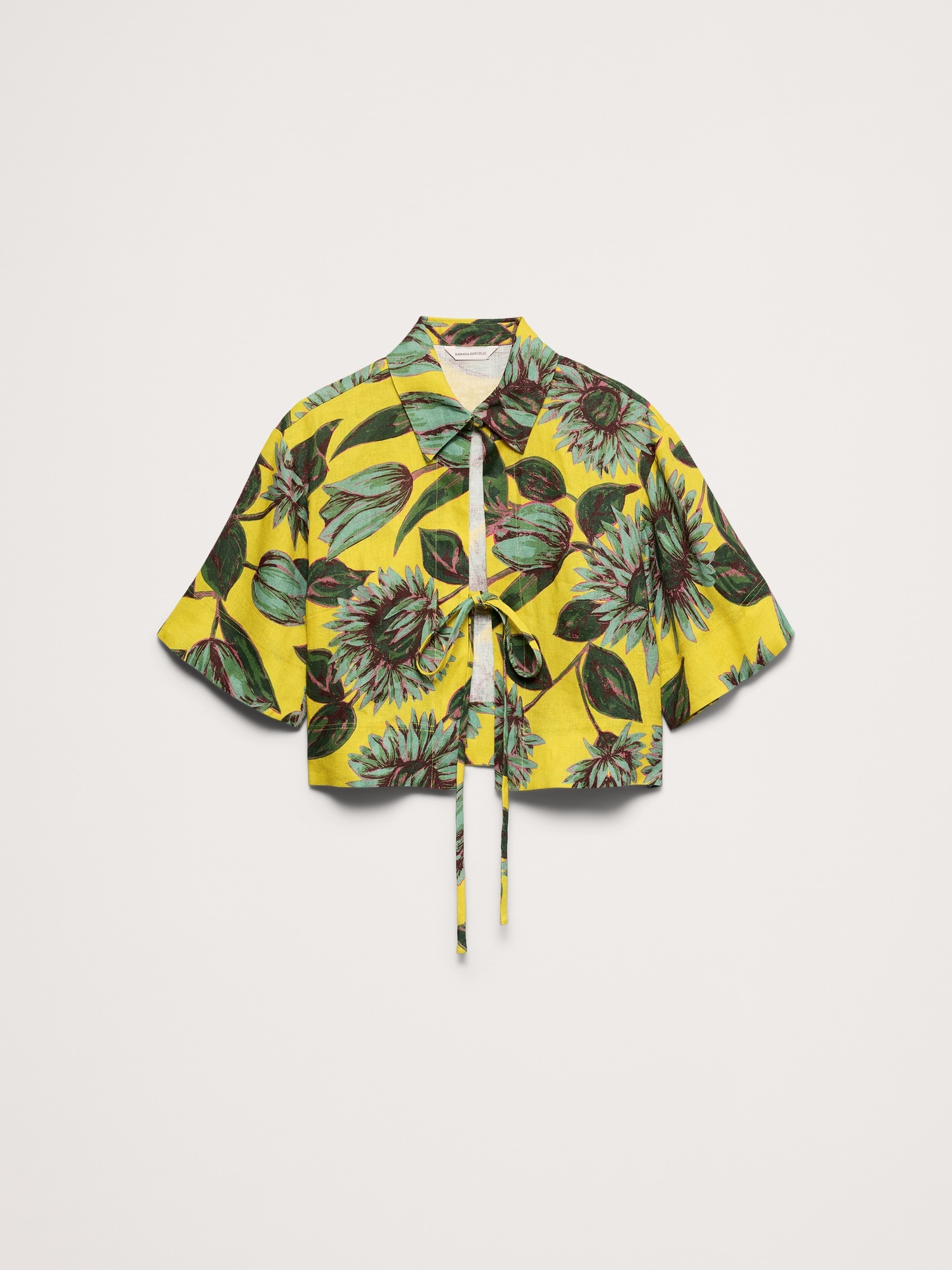 Image number 4 showing, Linen Tie-Front Shirt