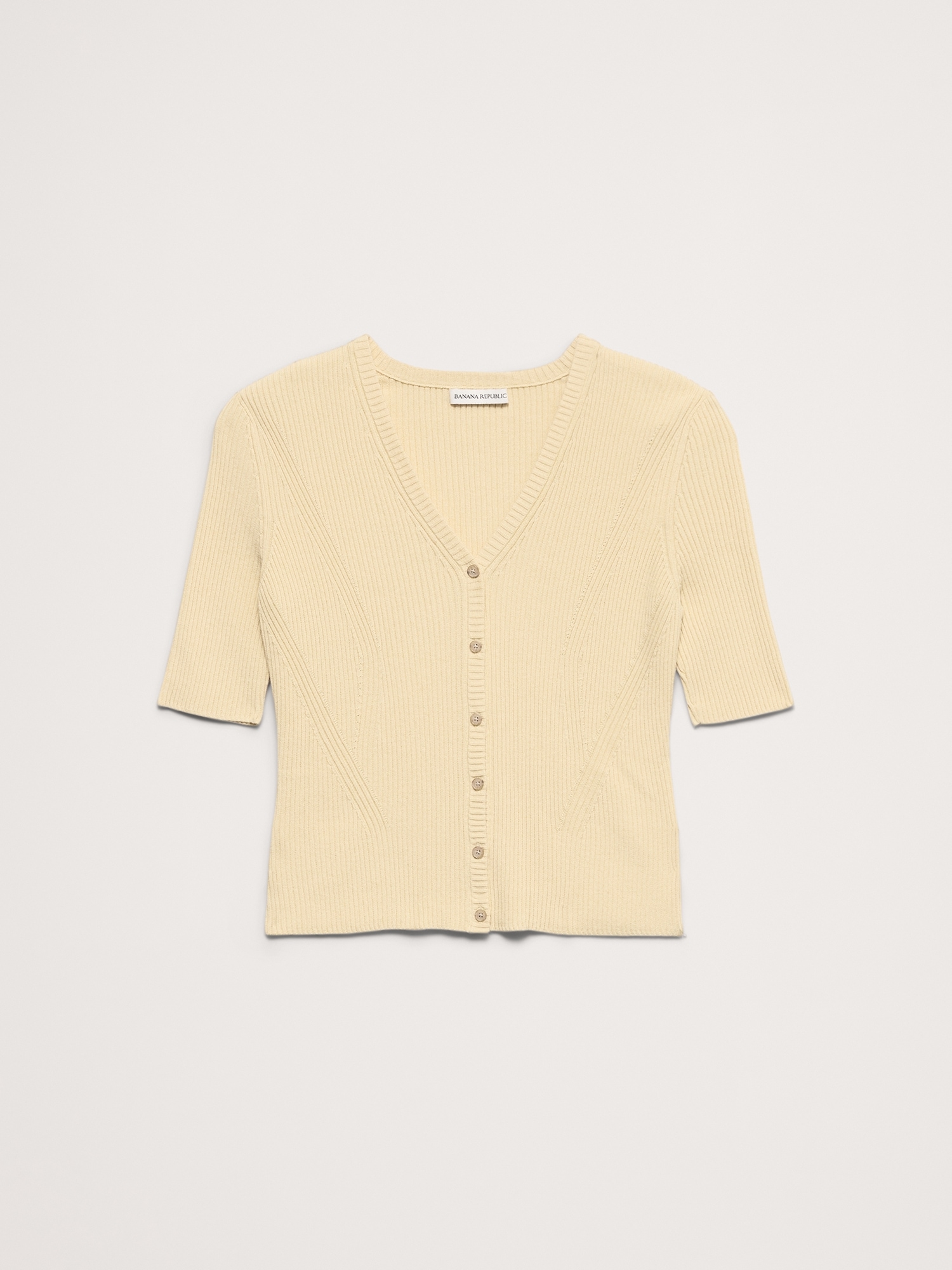 Image number 5 showing, Ribbed Cotton Cropped Cardigan