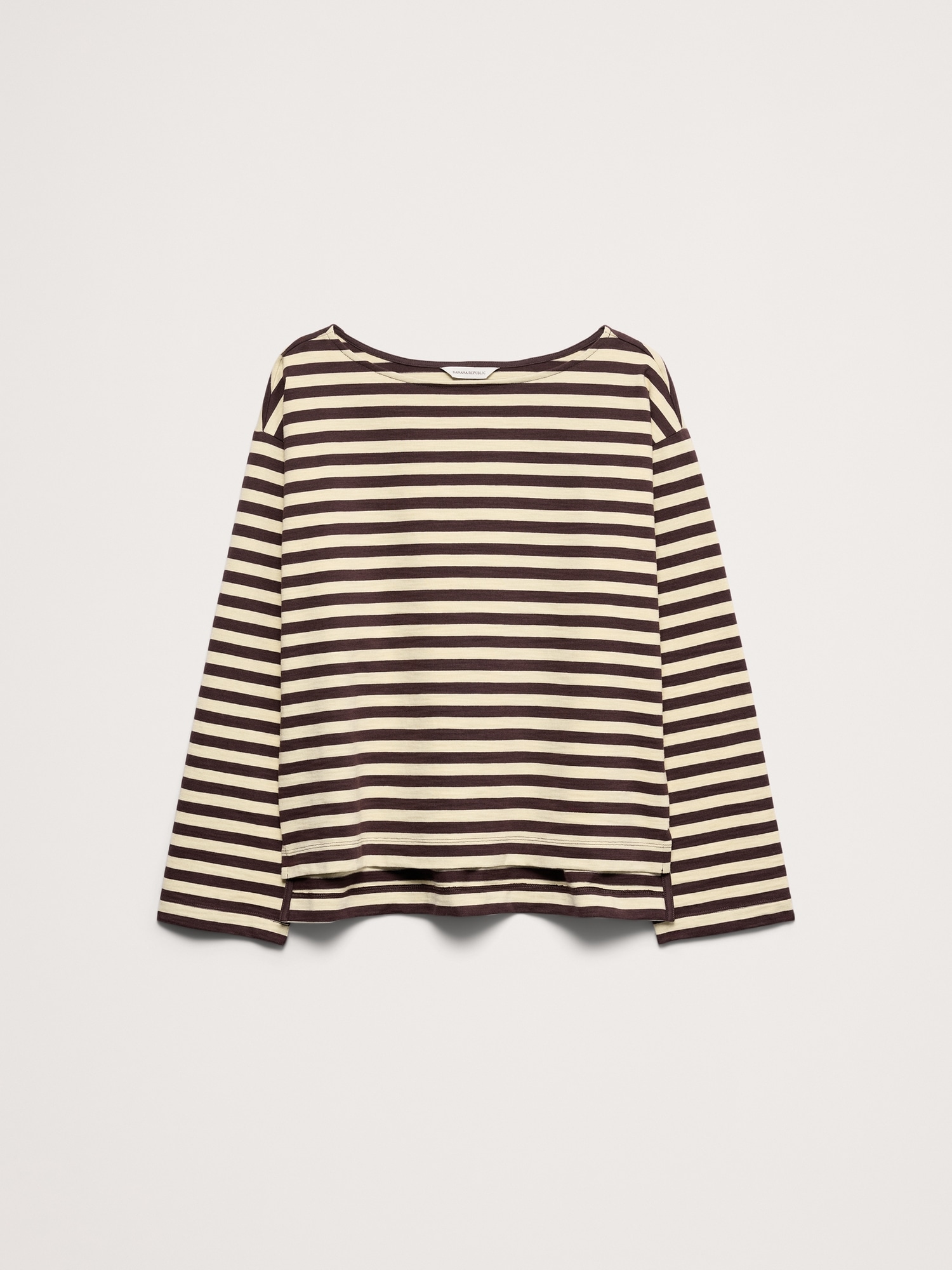 Image number 7 showing, Relaxed Cotton Boat-Neck Top