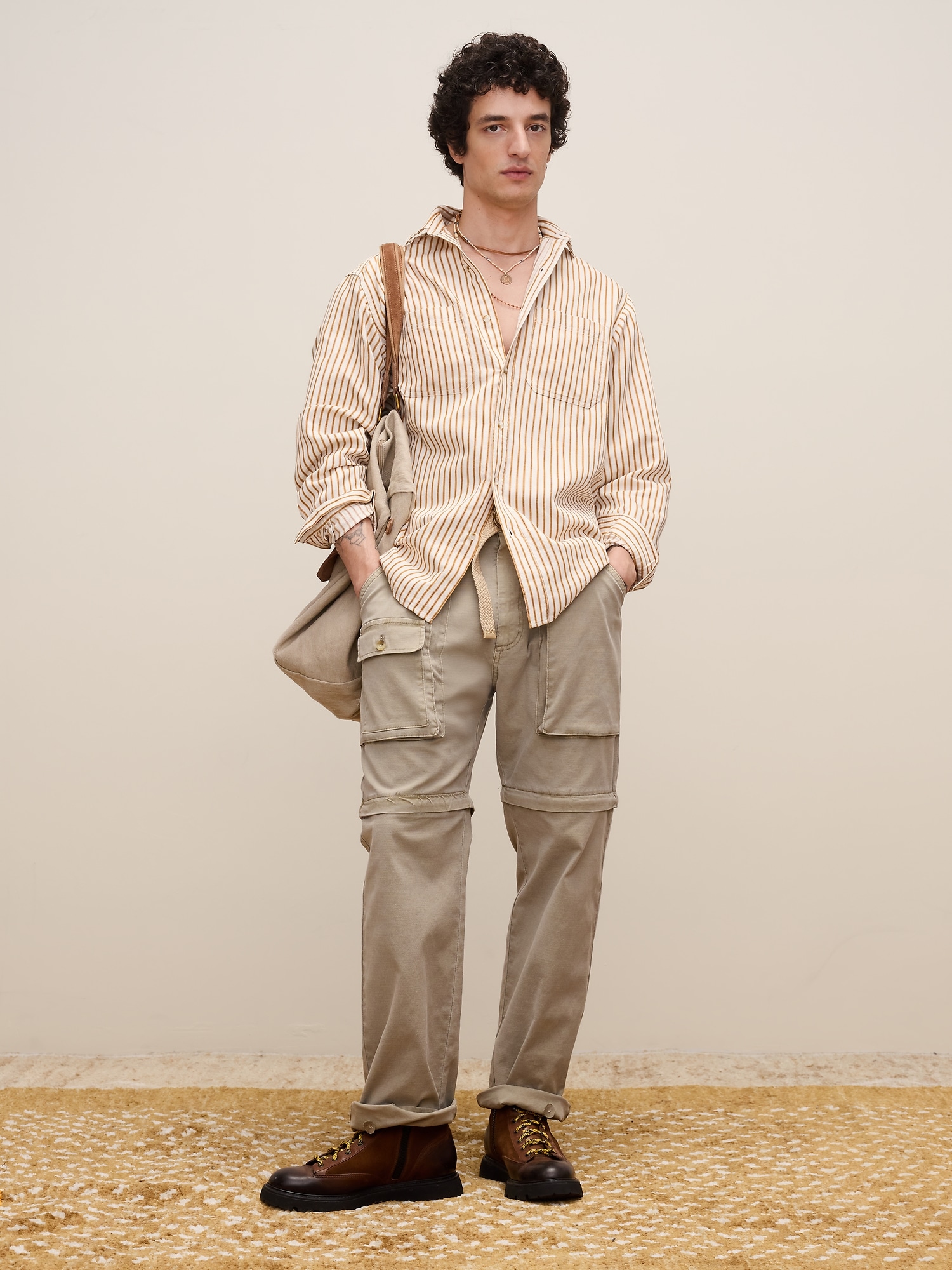 Image number 3 showing, Archive Reissue Ticking Shirt in Cotton-Hemp
