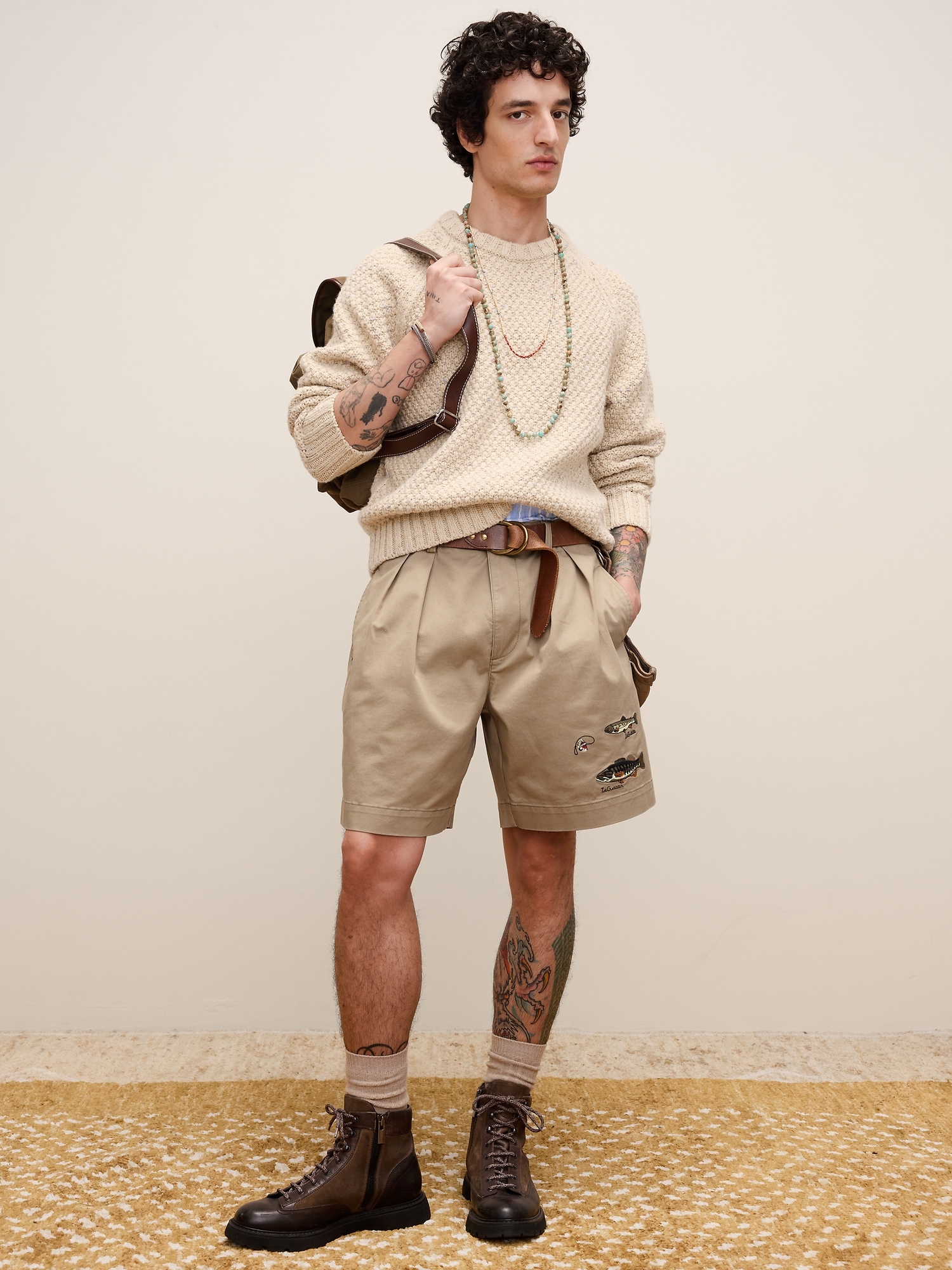 Image number 1 showing, Archive Reissue Pleated Fishing Short