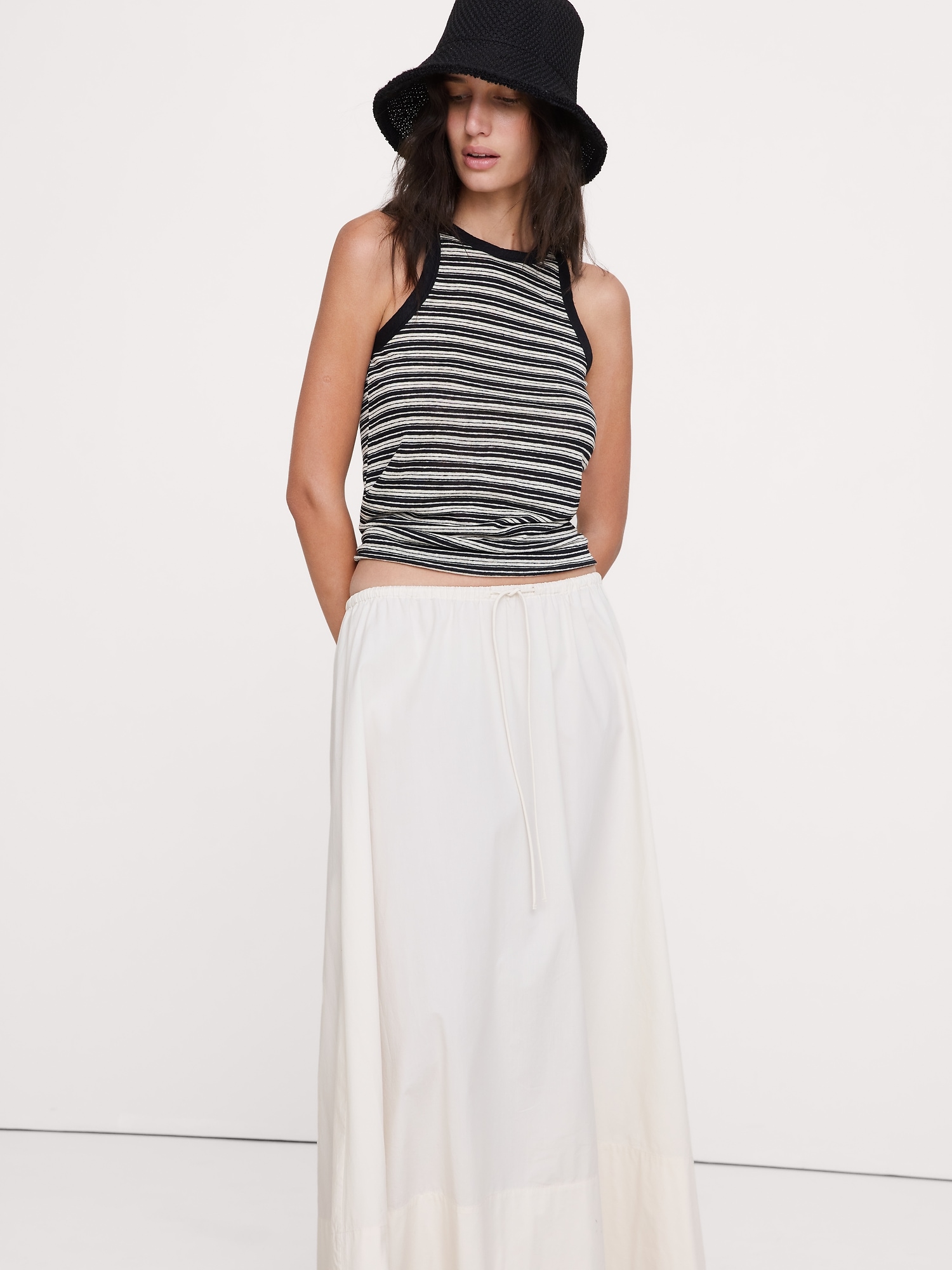 Image number 1 showing, Linen Cutaway Tank