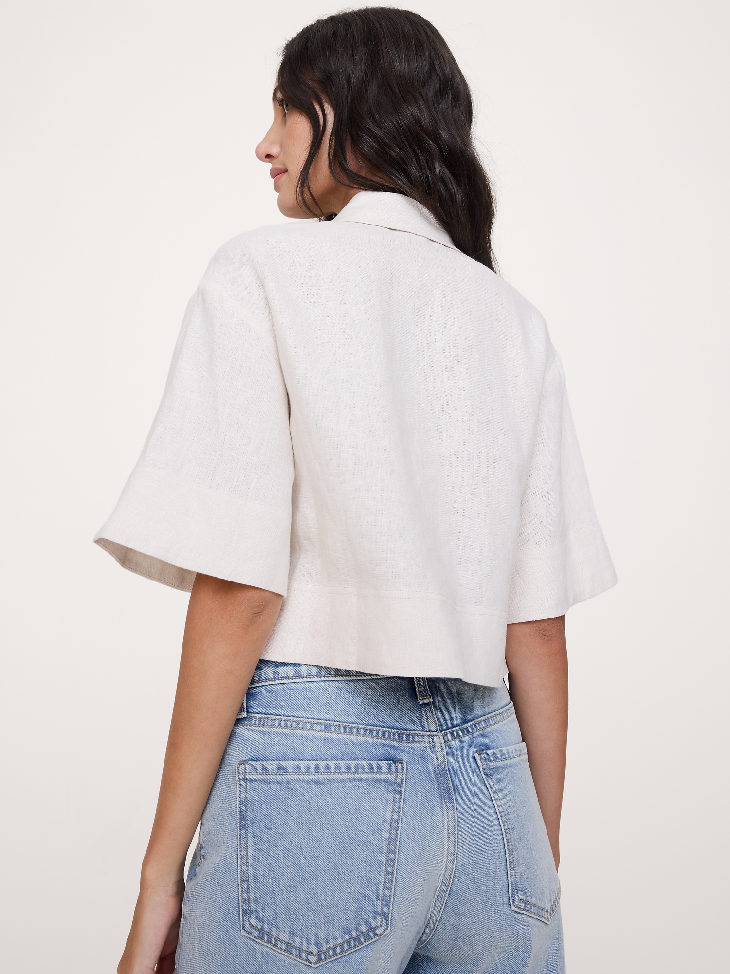 Image number 5 showing, Linen Tie-Front Shirt