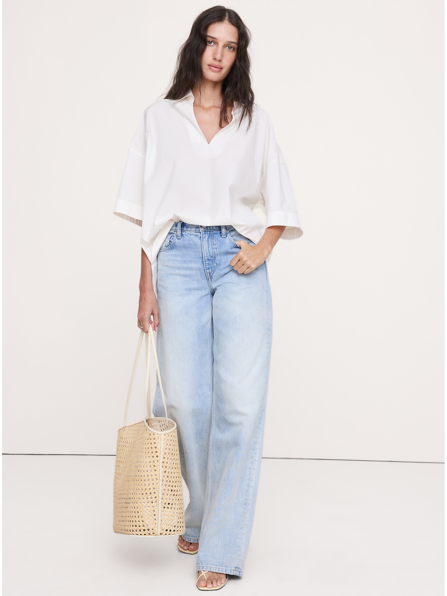 Cotton Poplin Popover Tunic from Banana Republic - $90