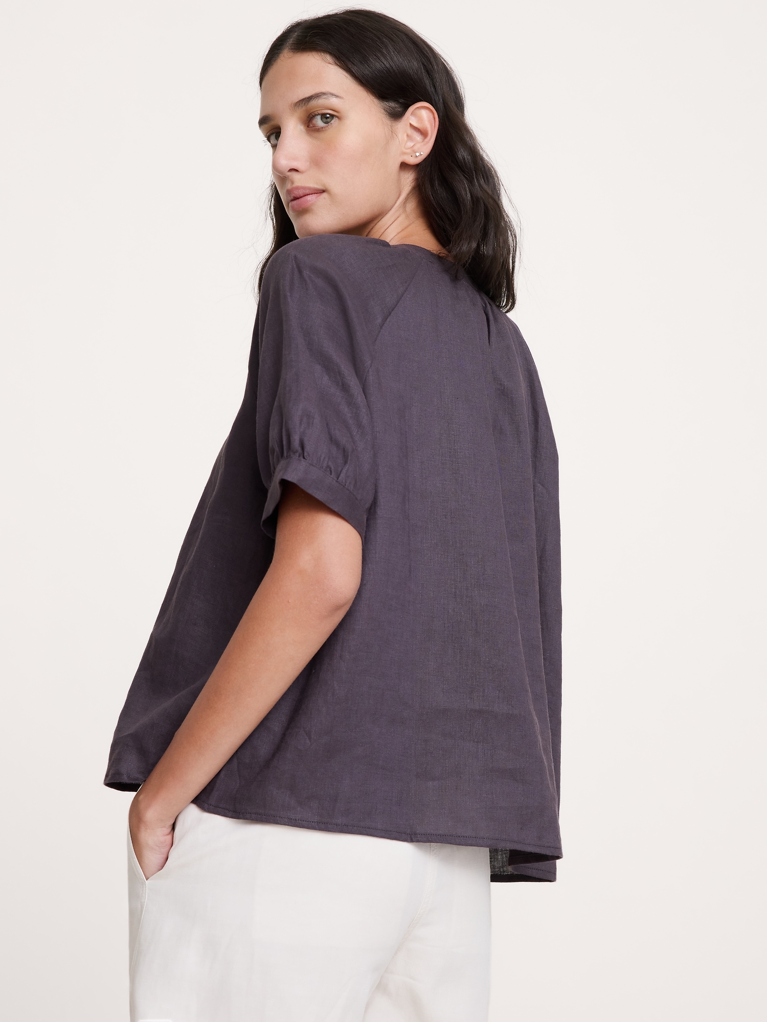 Image number 4 showing, Linen Tassel-Tie Top