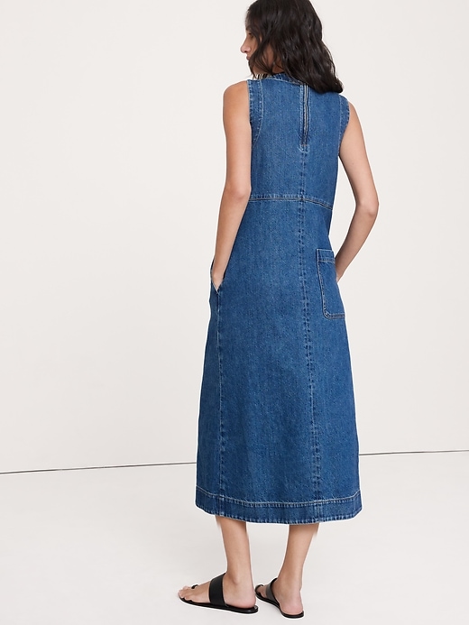 banana republic denim dress Paneled Denim Mini Dress