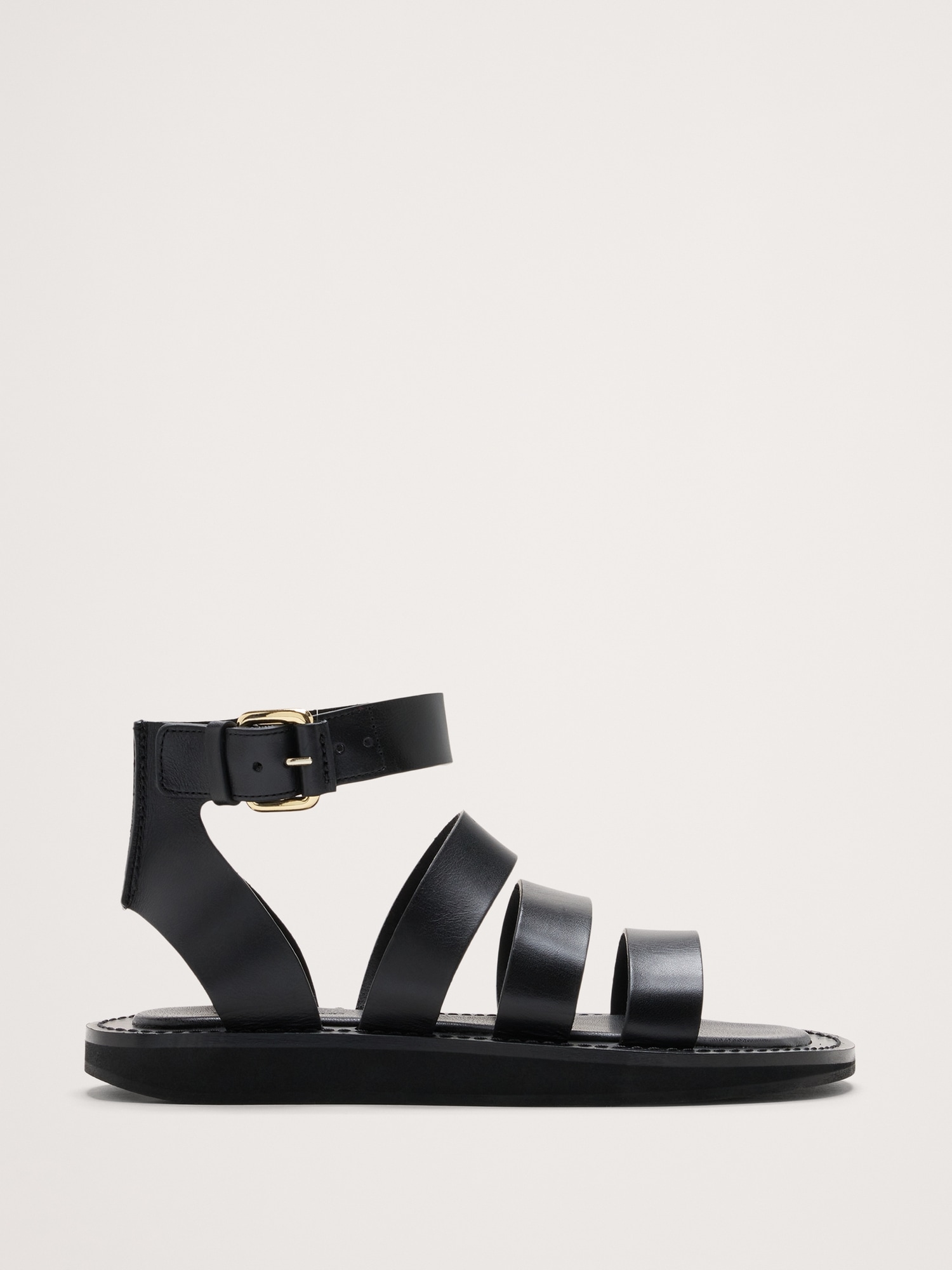 Image number 1 showing, Italian Leather Flatform Sandal