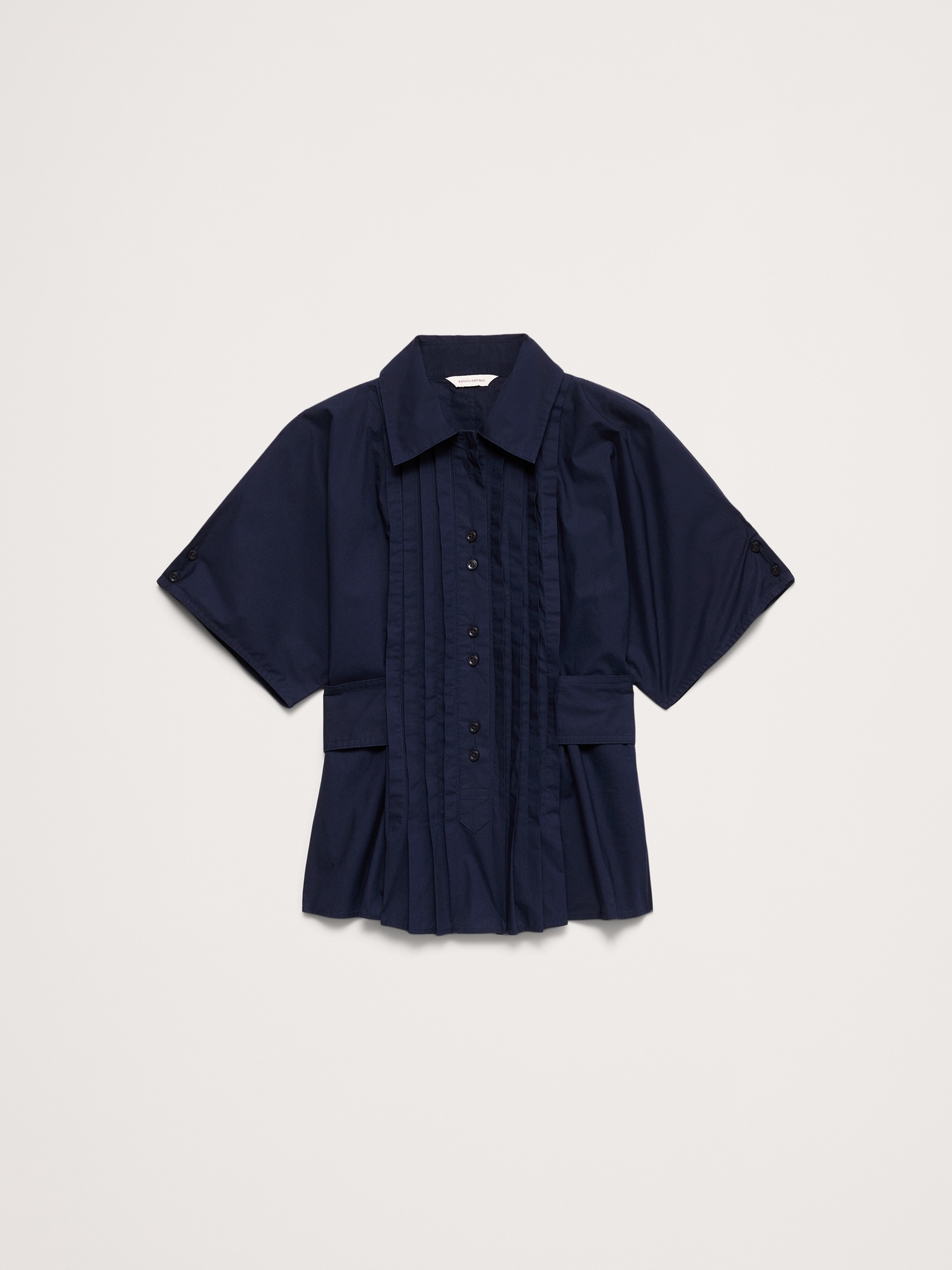 Image number 4 showing, Pleated Cotton Poplin Top