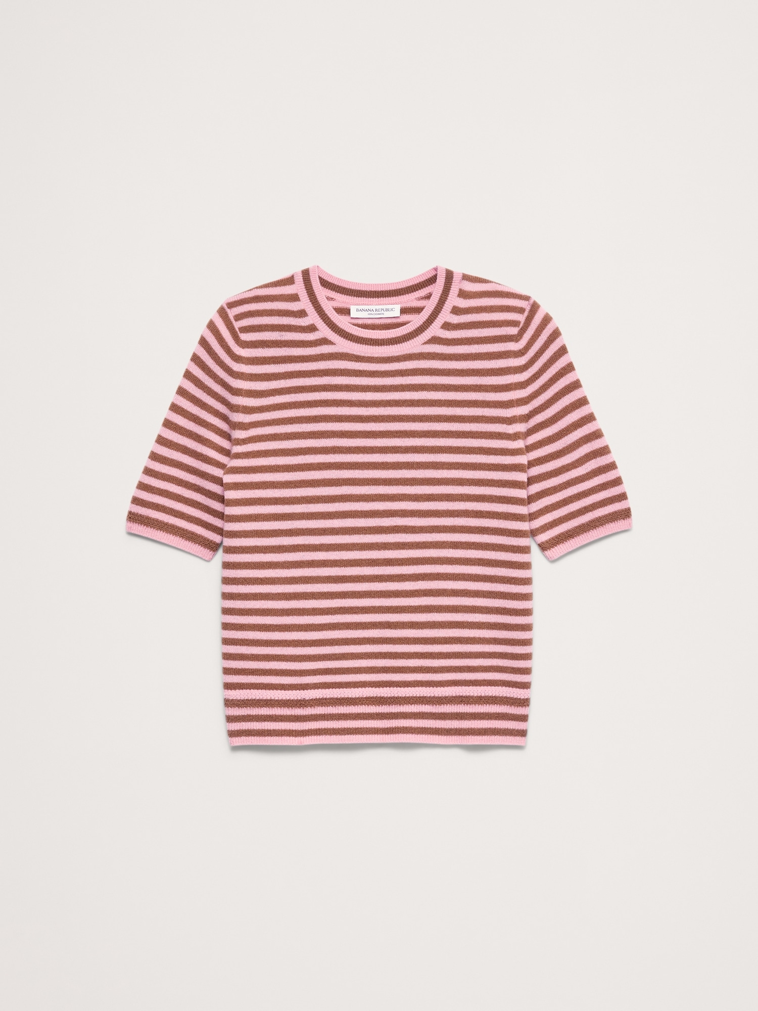 Image number 2 showing, Lightweight Cashmere Short-Sleeve Sweater