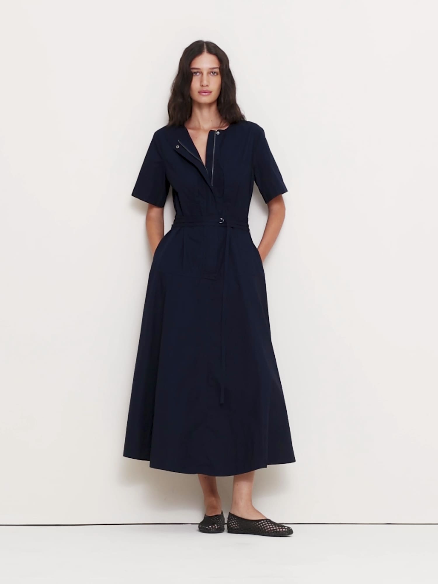 poplin shirt dress banana republic Cotton Poplin Midi Shirt Dress