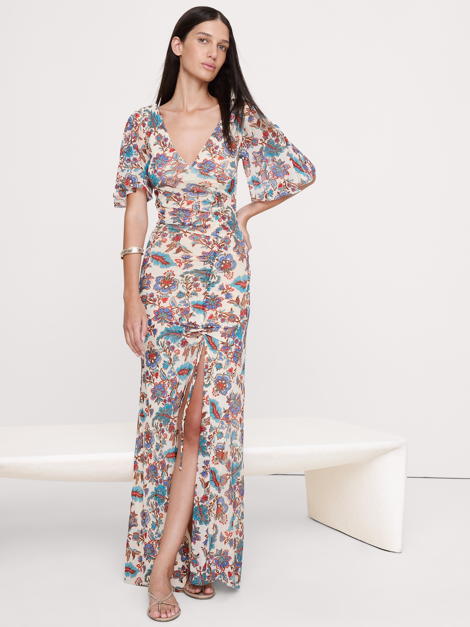 Mesh Flutter-Sleeve Maxi Dress from Banana Republic - $280