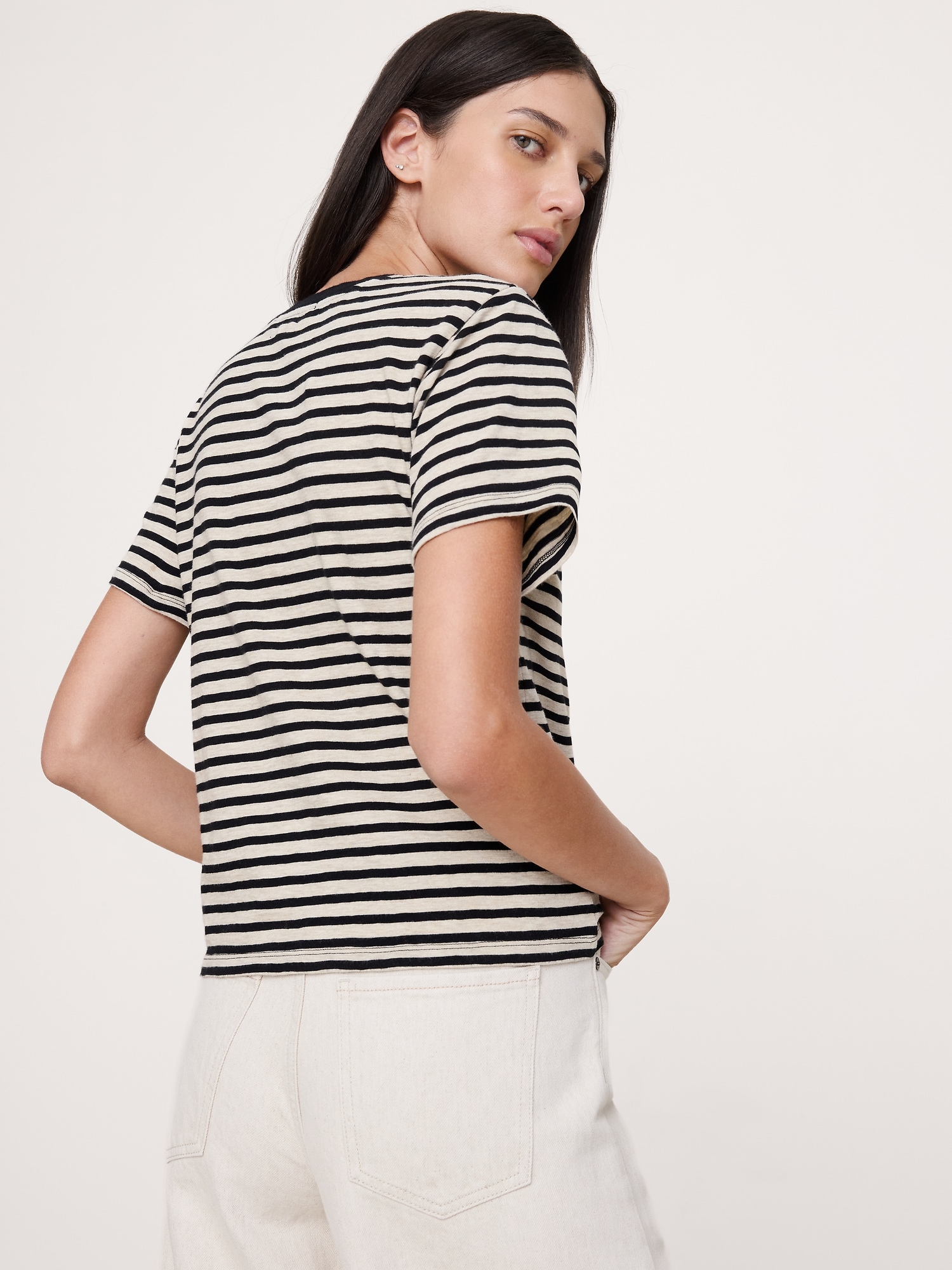 Image number 7 showing, Cotton Slub Crew-Neck T-Shirt